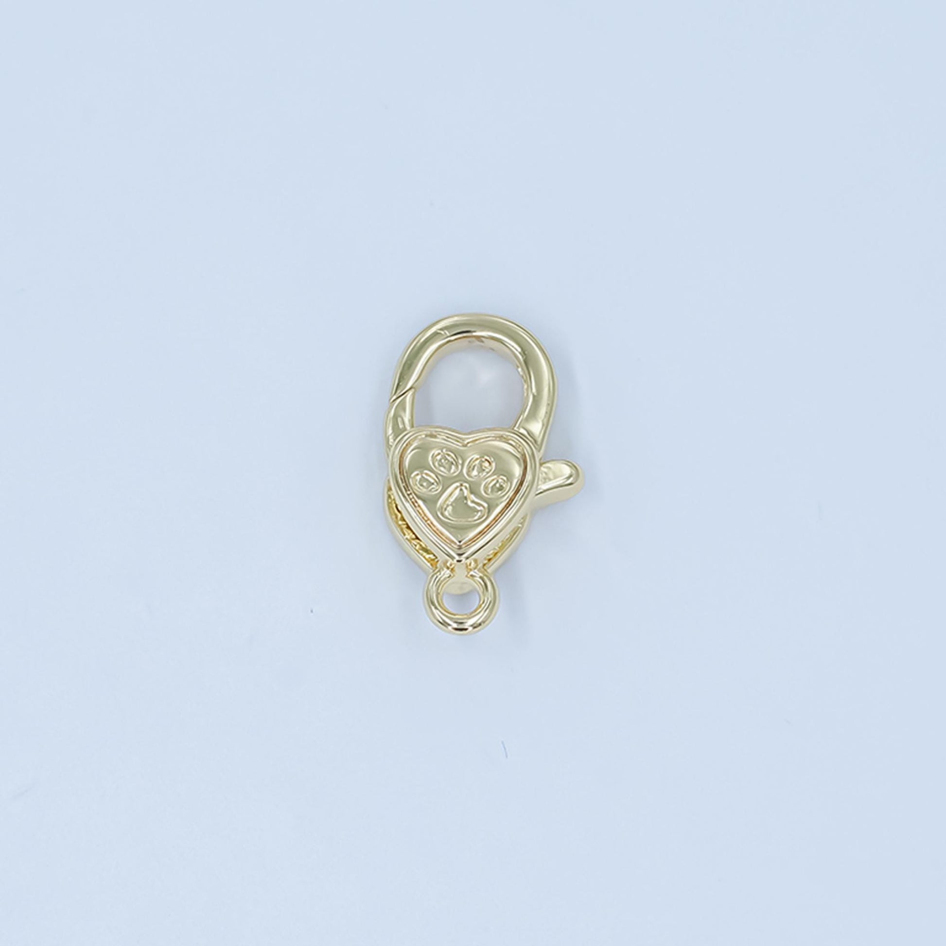 Mini 24k gold filled Dog Paw lobster clasps for bracelet Anklet necklace jewelry supply in gold silver Z-1140