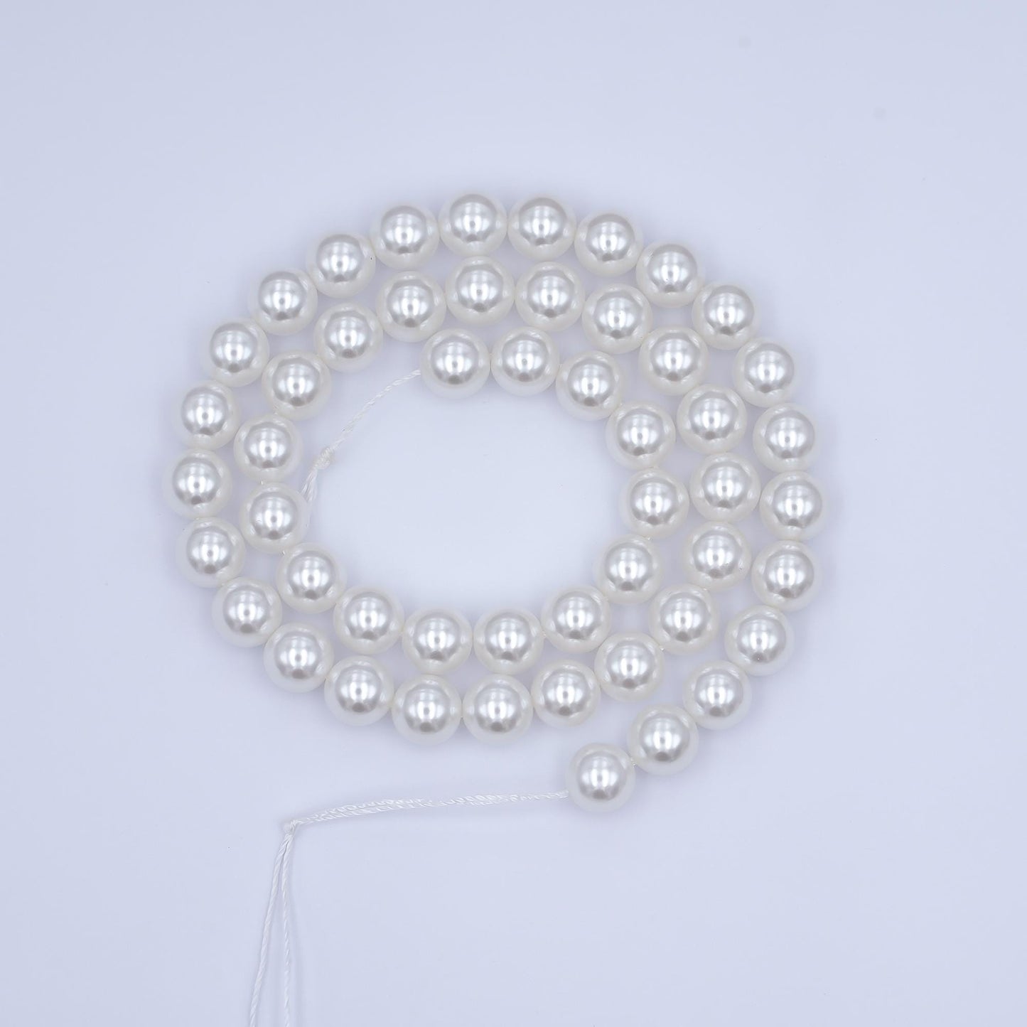 8mm Round Shell Pearl Bead Strand High Luster Synthetic Pearls for Jewelry Making, Necklace & Bracelet Craft Supplies Colorful Beads WA2991