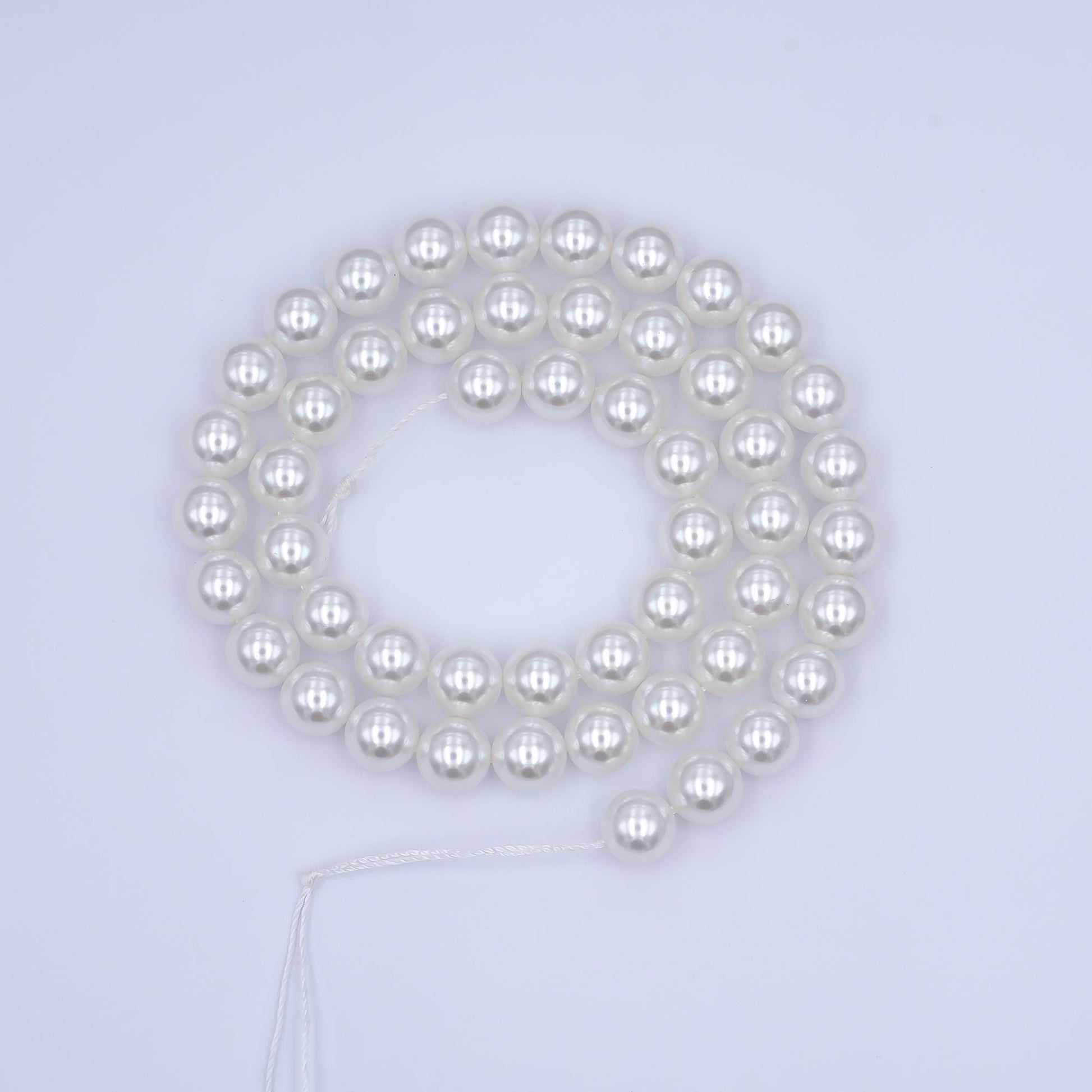 8mm Round Shell Pearl Bead Strand High Luster Synthetic Pearls for Jewelry Making, Necklace & Bracelet Craft Supplies Colorful Beads WA2991
