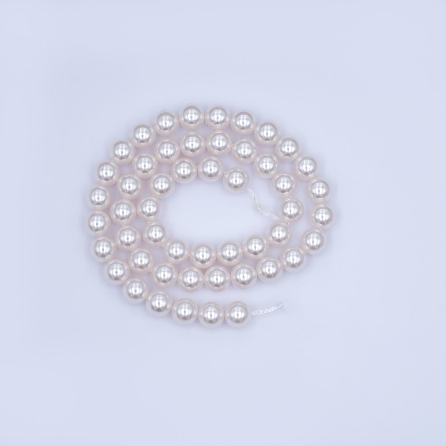 8mm Round Shell Pearl Bead Strand High Luster Synthetic Pearls for Jewelry Making, Necklace & Bracelet Craft Supplies Colorful Beads WA2991