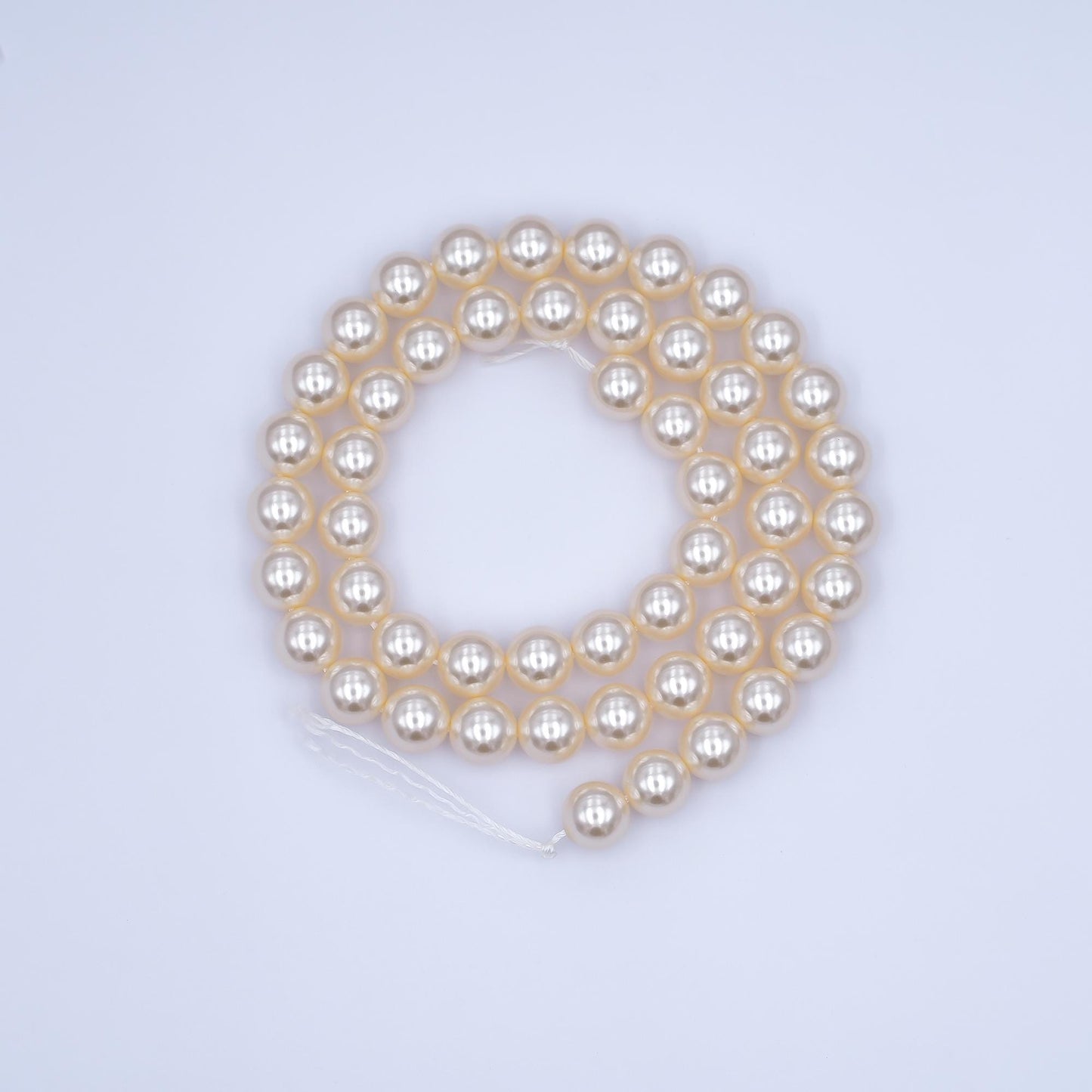 8mm Round Shell Pearl Bead Strand High Luster Synthetic Pearls for Jewelry Making, Necklace & Bracelet Craft Supplies Colorful Beads WA2991