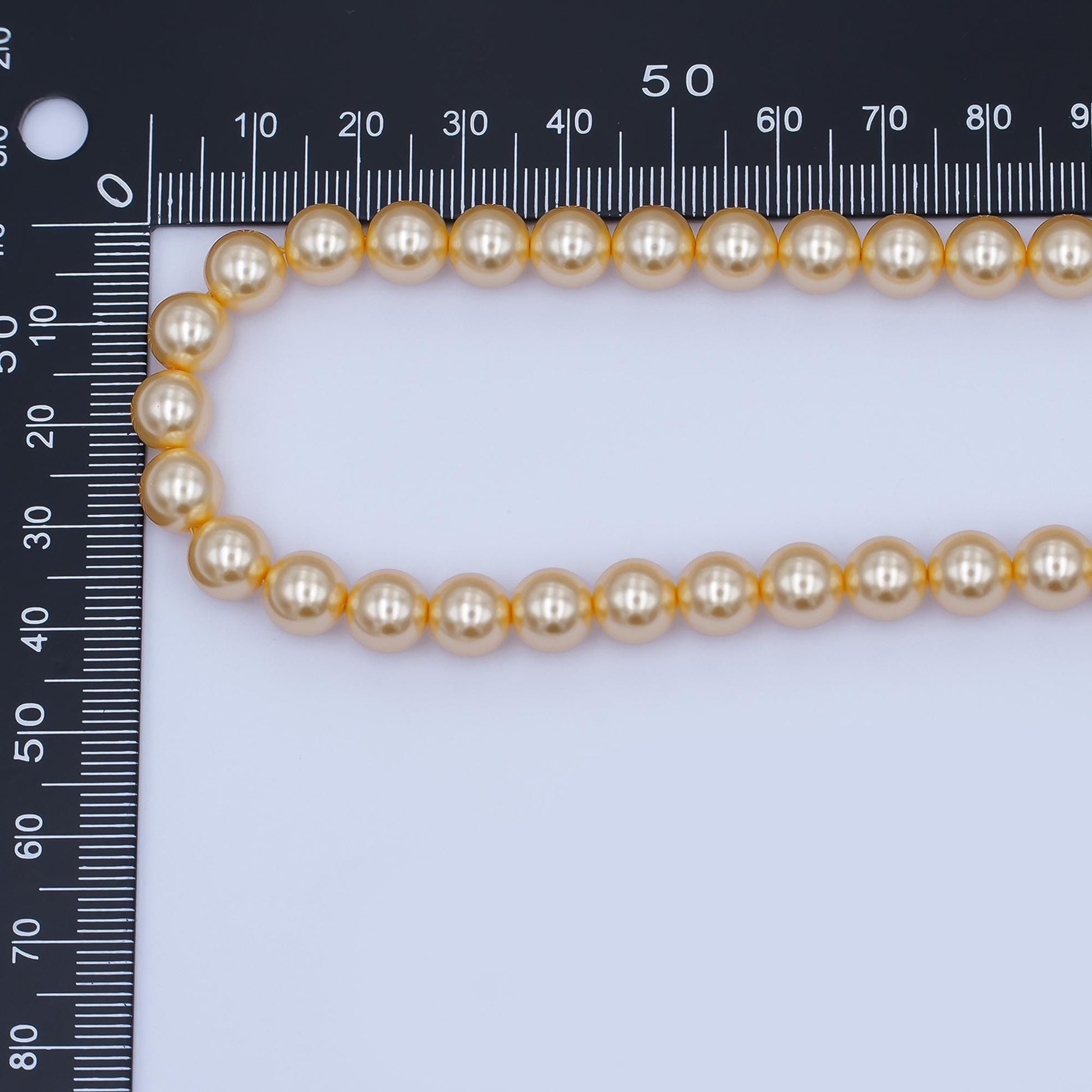 8mm Round Shell Pearl Bead Strand High Luster Synthetic Pearls for Jewelry Making, Necklace & Bracelet Craft Supplies Colorful Beads WA2991