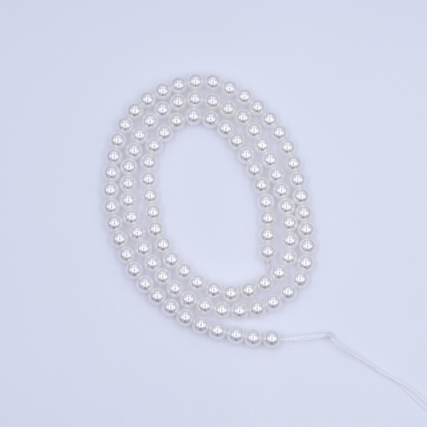 4mm Round Shell Pearl Bead Strand High Luster Synthetic Pearls for Jewelry Making, Necklace & Bracelet Craft Supplies Colorful Beads WA2987