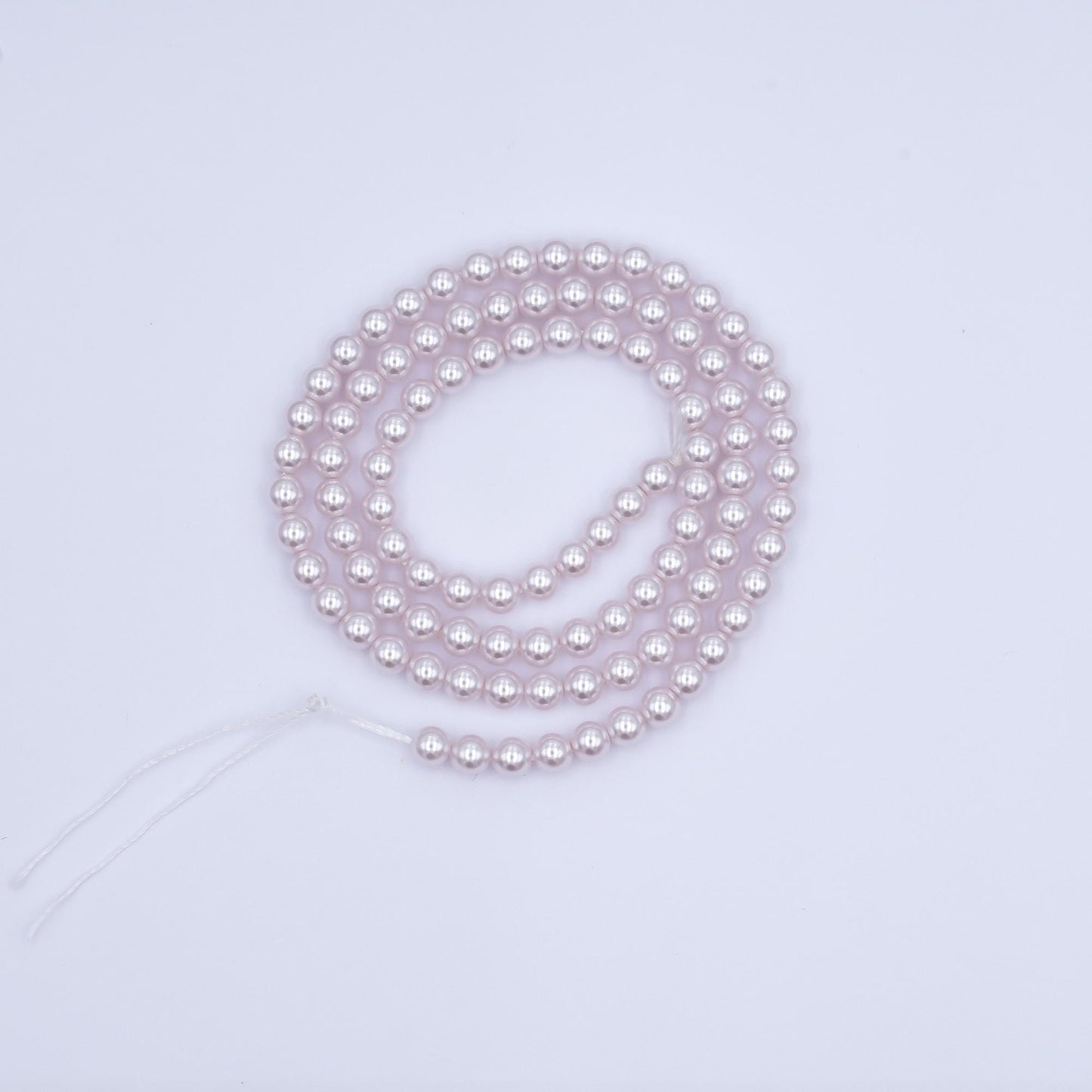 4mm Round Shell Pearl Bead Strand High Luster Synthetic Pearls for Jewelry Making, Necklace & Bracelet Craft Supplies Colorful Beads WA2987