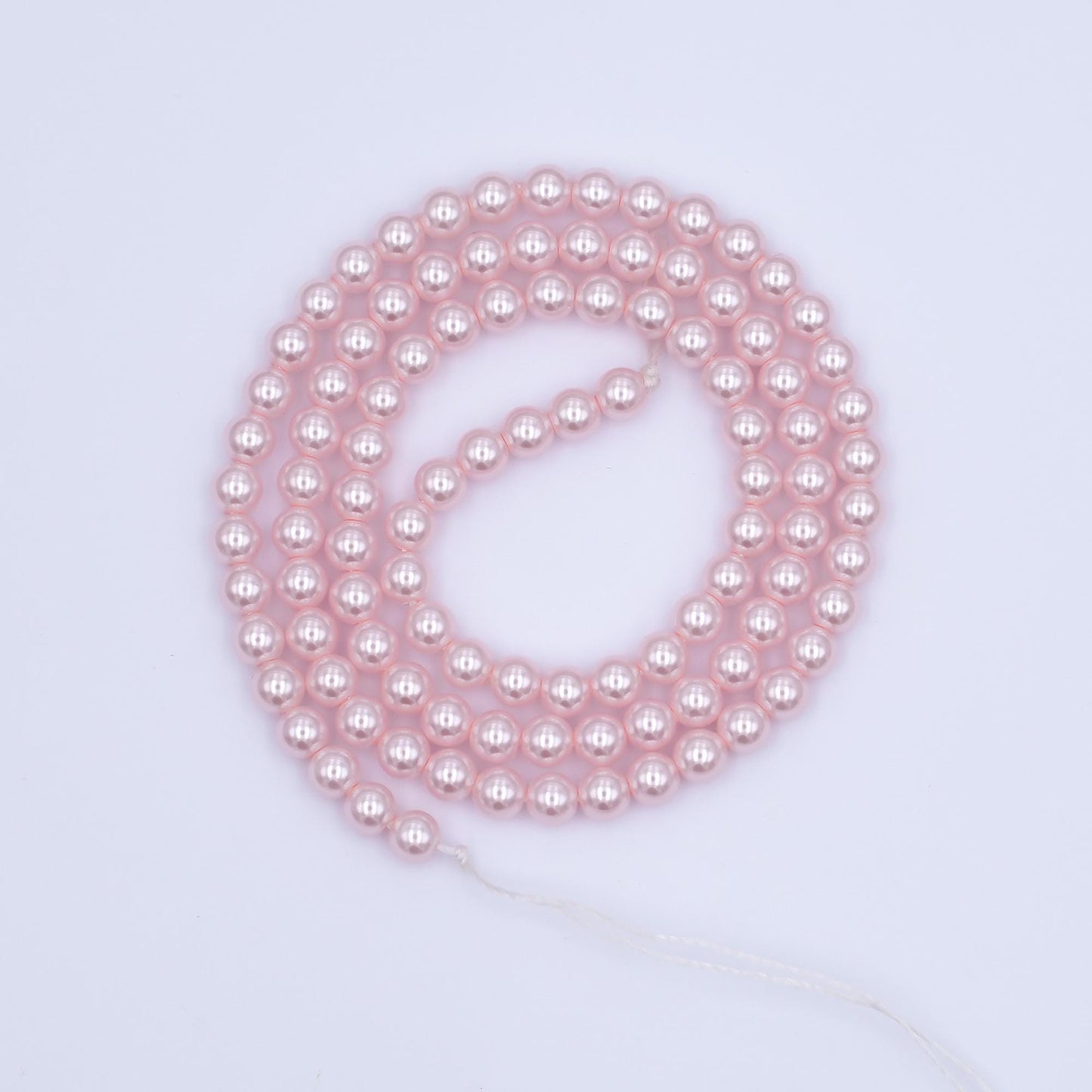 4mm Round Shell Pearl Bead Strand High Luster Synthetic Pearls for Jewelry Making, Necklace & Bracelet Craft Supplies Colorful Beads WA2987