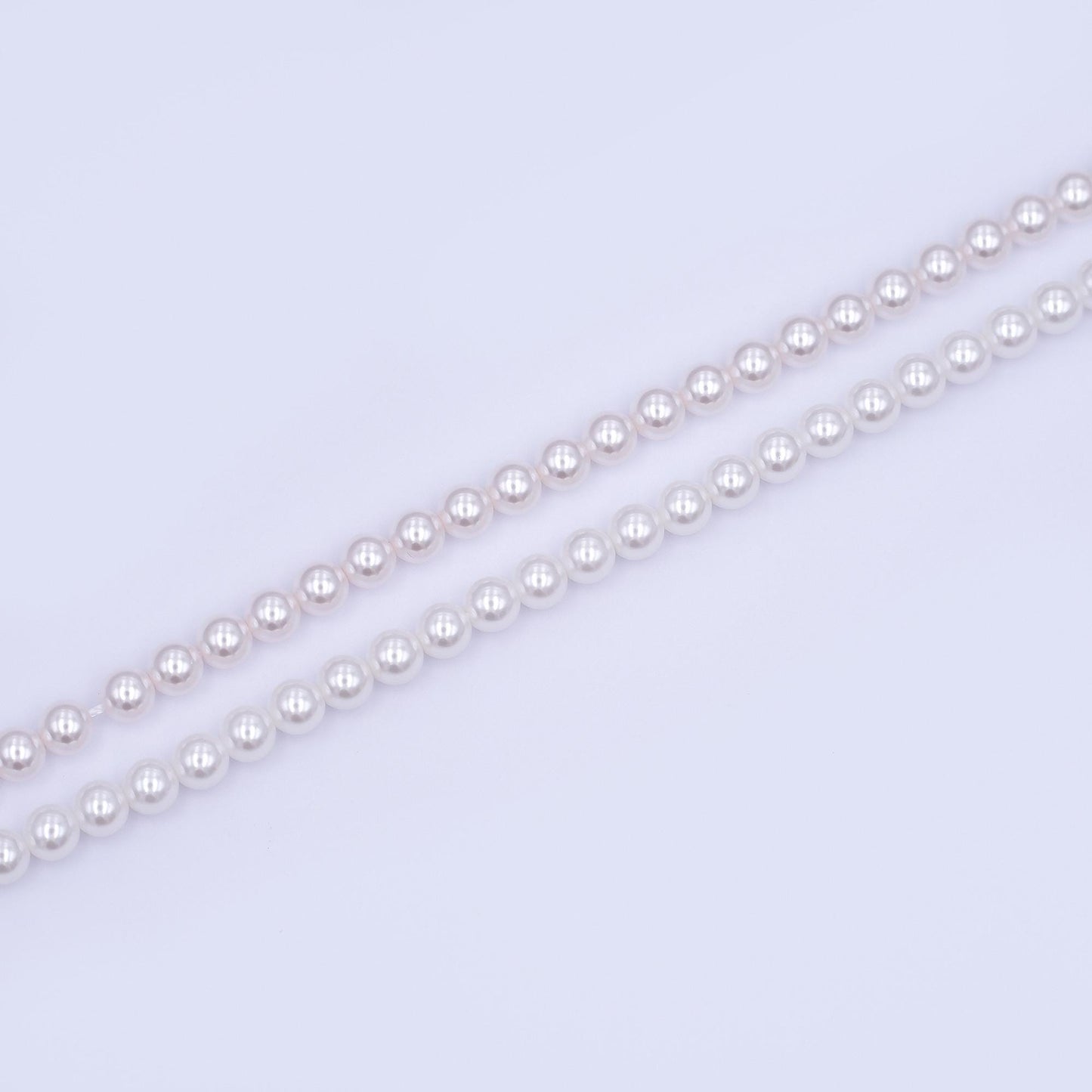 5mm Round Shell Pearl Bead Strand High Luster Synthetic Pearls for Jewelry Making, Necklace & Bracelet Craft Supplies Colorful Beads WA2988