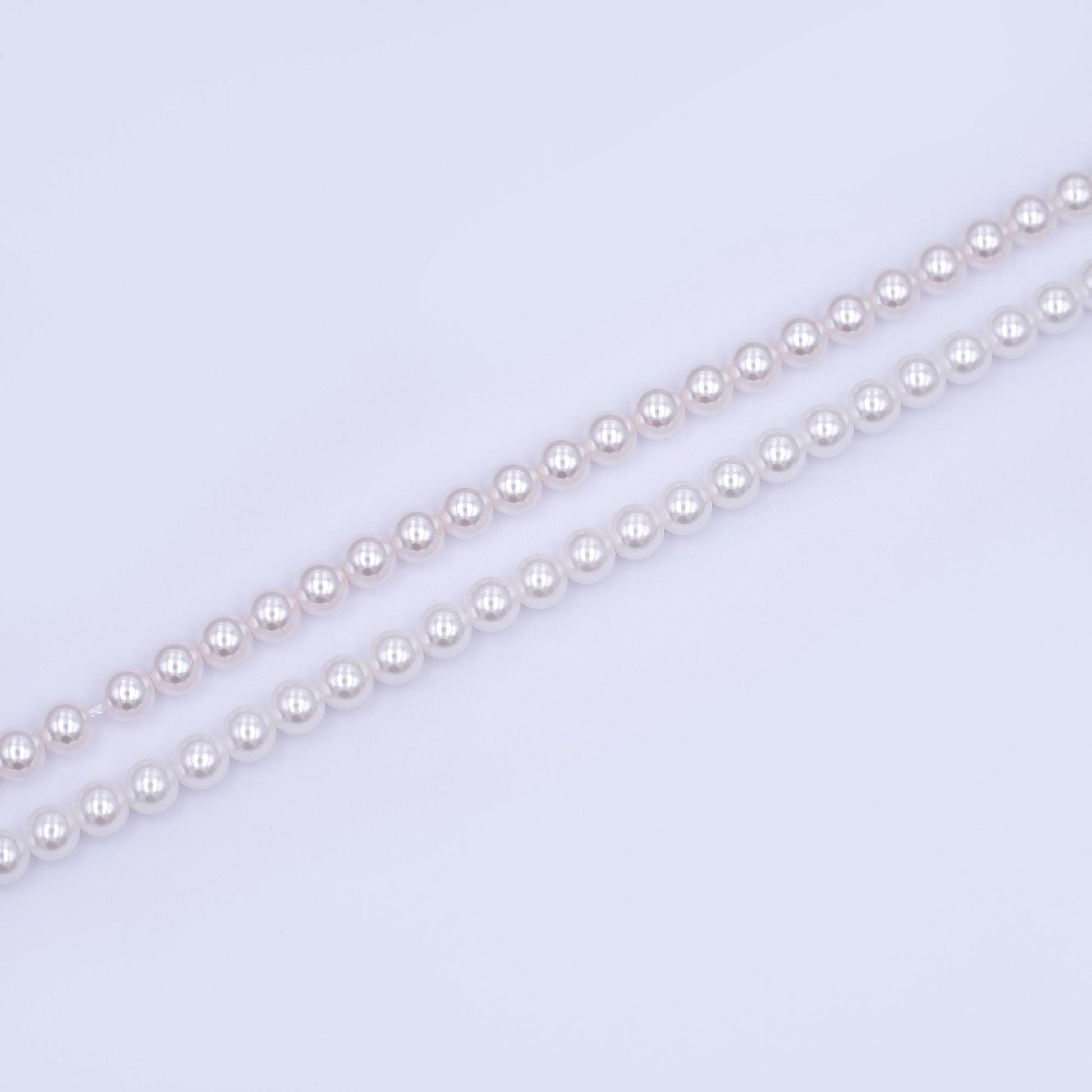 5mm Round Shell Pearl Bead Strand High Luster Synthetic Pearls for Jewelry Making, Necklace & Bracelet Craft Supplies Colorful Beads WA2988