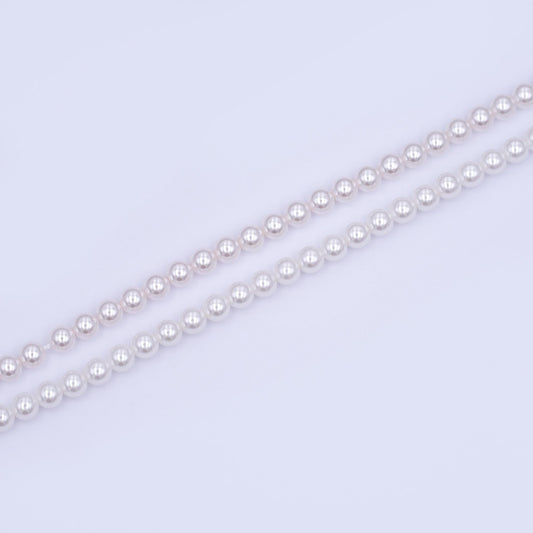5mm Round Shell Pearl Bead Strand High Luster Synthetic Pearls for Jewelry Making, Necklace & Bracelet Craft Supplies Colorful Beads WA2988