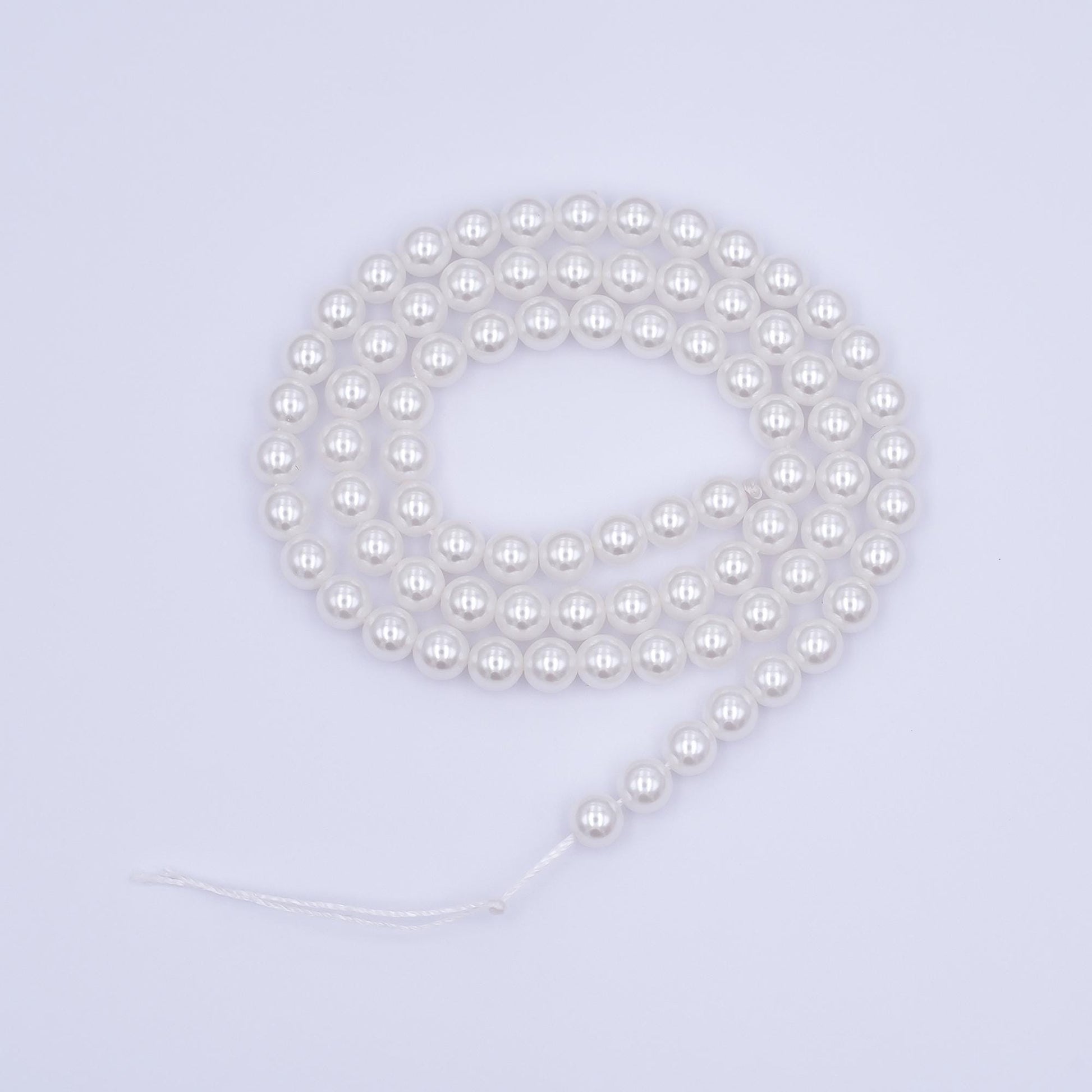 5mm Round Shell Pearl Bead Strand High Luster Synthetic Pearls for Jewelry Making, Necklace & Bracelet Craft Supplies Colorful Beads WA2988