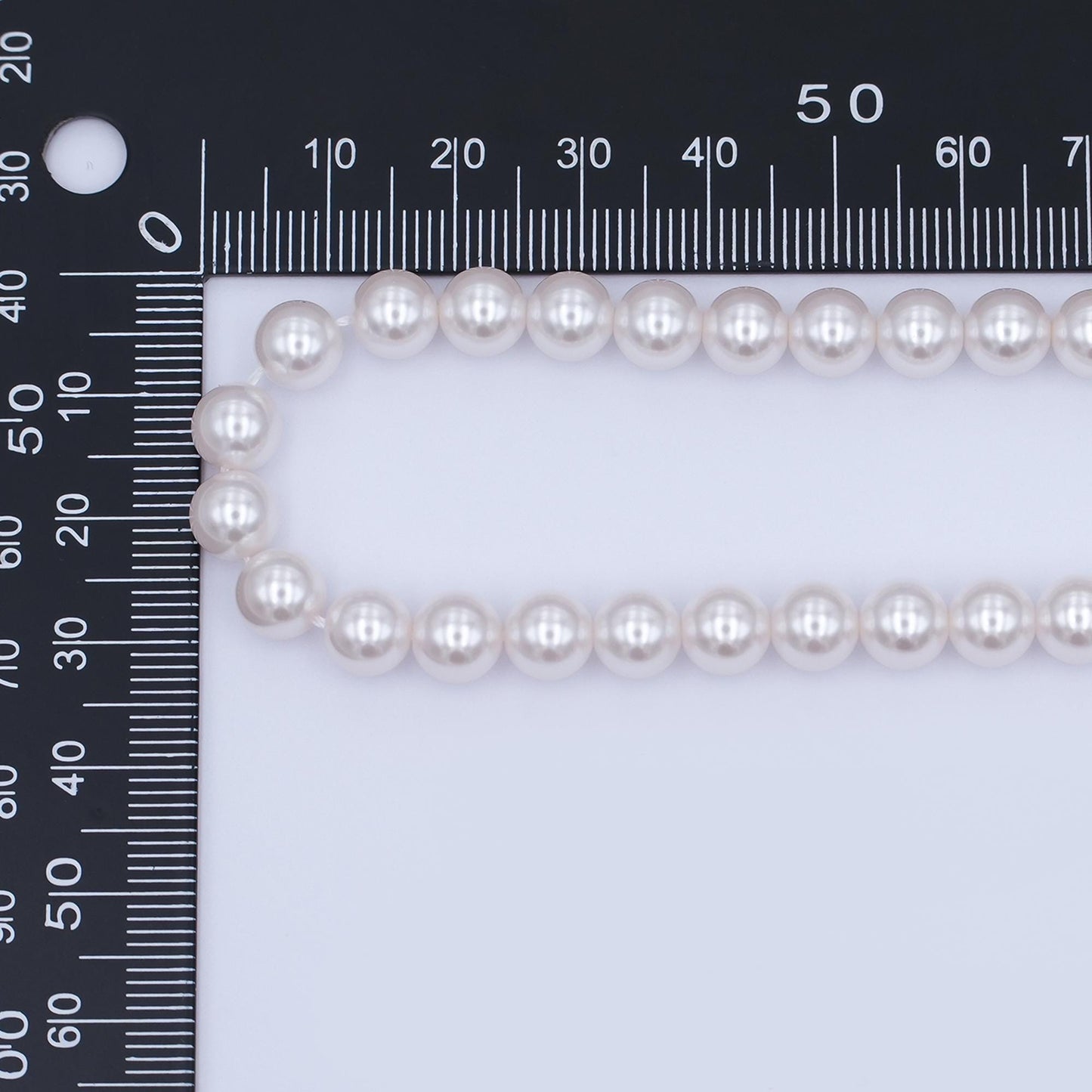 7mm Round Shell Pearl Bead Strand High Luster Synthetic Pearls for Jewelry Making, Necklace & Bracelet Craft Supplies Colorful Beads WA2990