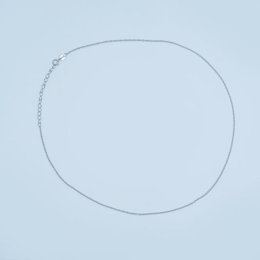 Sterling Silver S925 1.4mm Minimalist Cable Chain 16 Inch, 18 Inch, 20 Inch Necklace | WA-3088