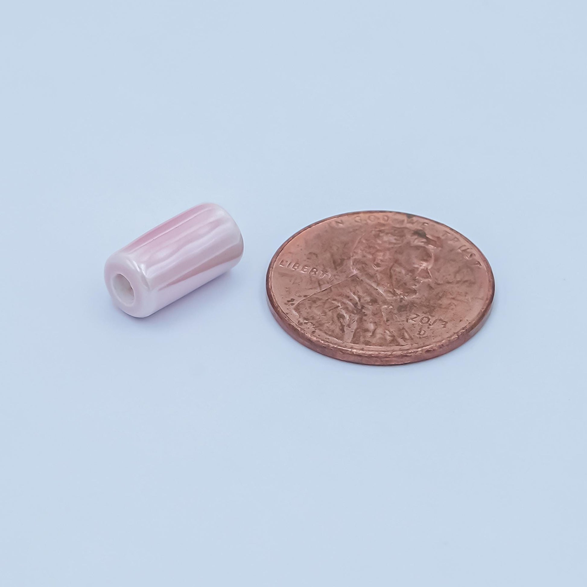 Pink Tube Ceramic Beads Spacer B327