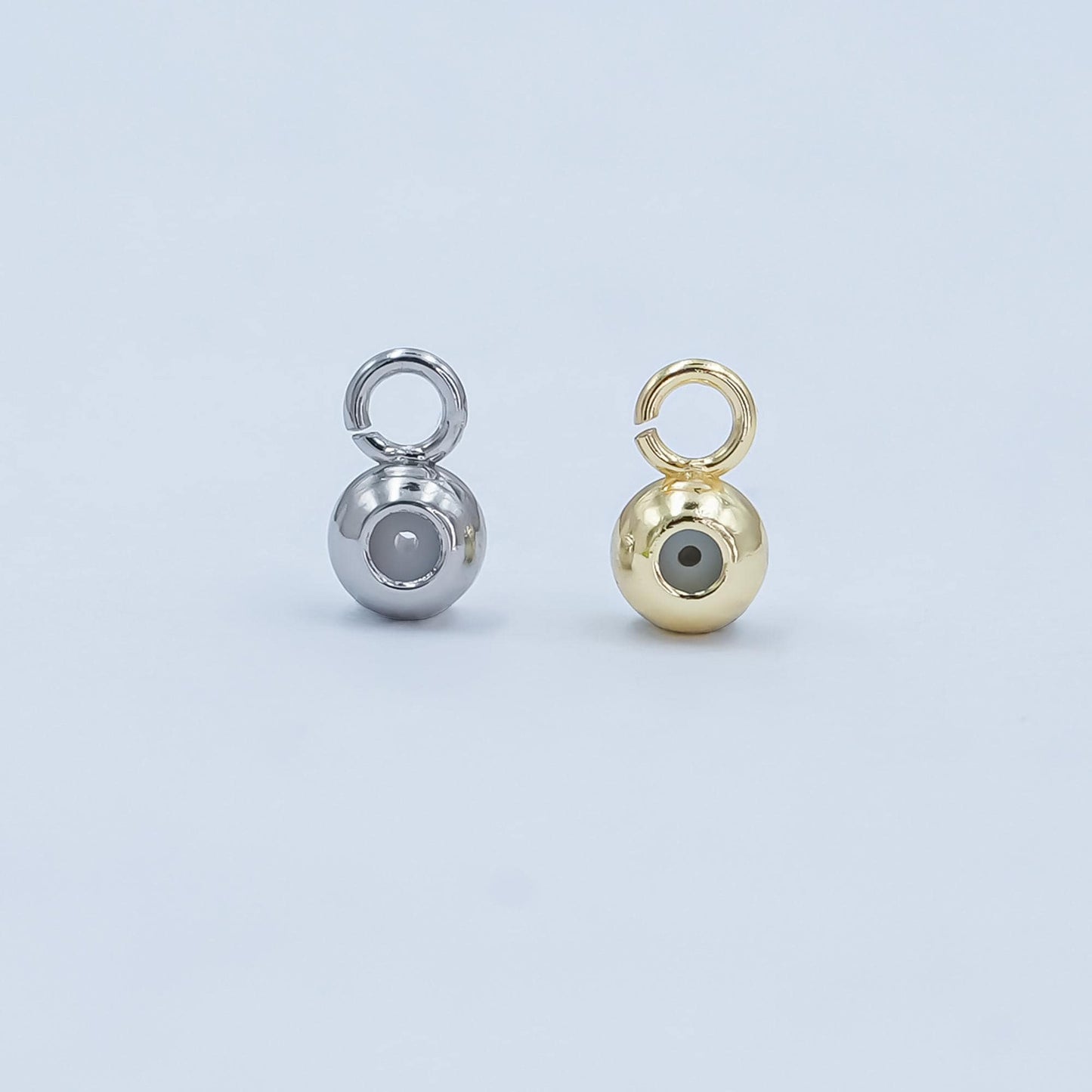 7x4 mm Gold Filled round safety rubber stopper bead spacer smart beads with open Link for Charm supplies Silicone Beads Z-1122