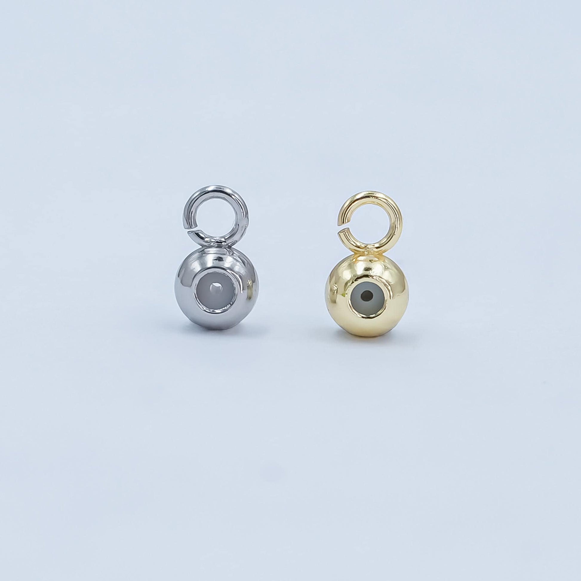 7x4 mm Gold Filled round safety rubber stopper bead spacer smart beads with open Link for Charm supplies Silicone Beads Z-1122