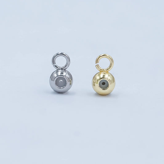 7x4 mm Gold Filled round safety rubber stopper bead spacer smart beads with open Link for Charm supplies Silicone Beads Z-1122