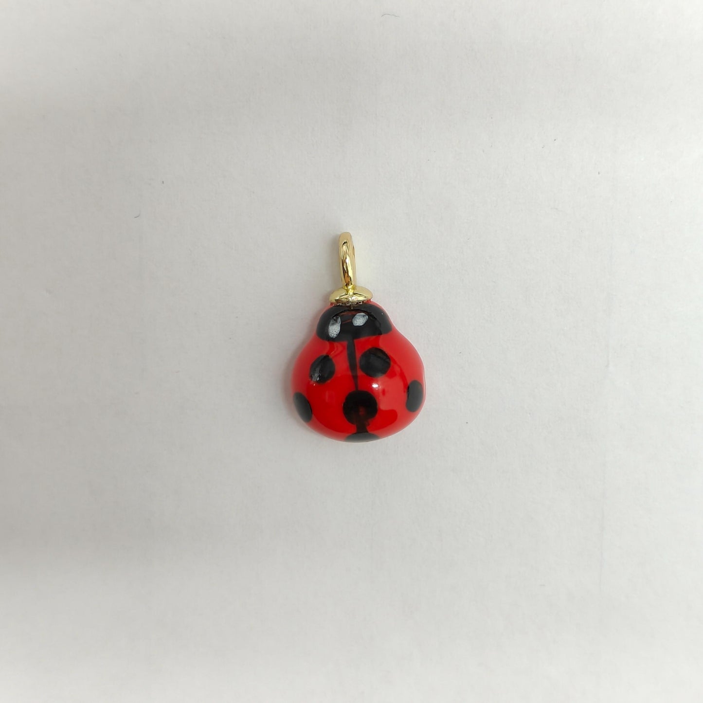 Dainty Ceramic Lady Bug Charm E-573