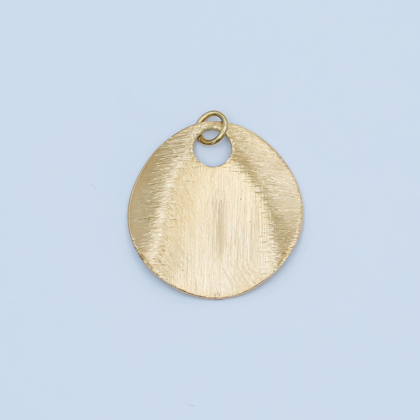 Stainless Steel Line-Textured Geometric Charm for Necklace Earring Component | P786