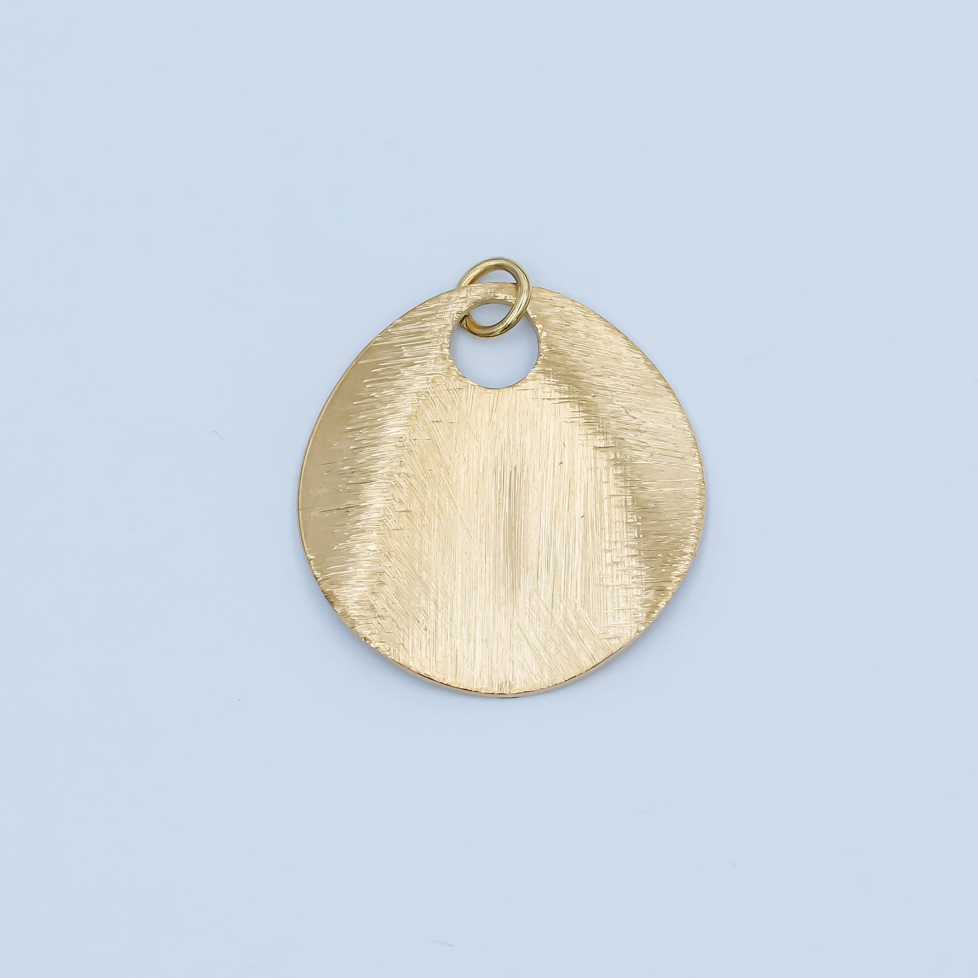 Stainless Steel Line-Textured Geometric Charm for Necklace Earring Component | P786