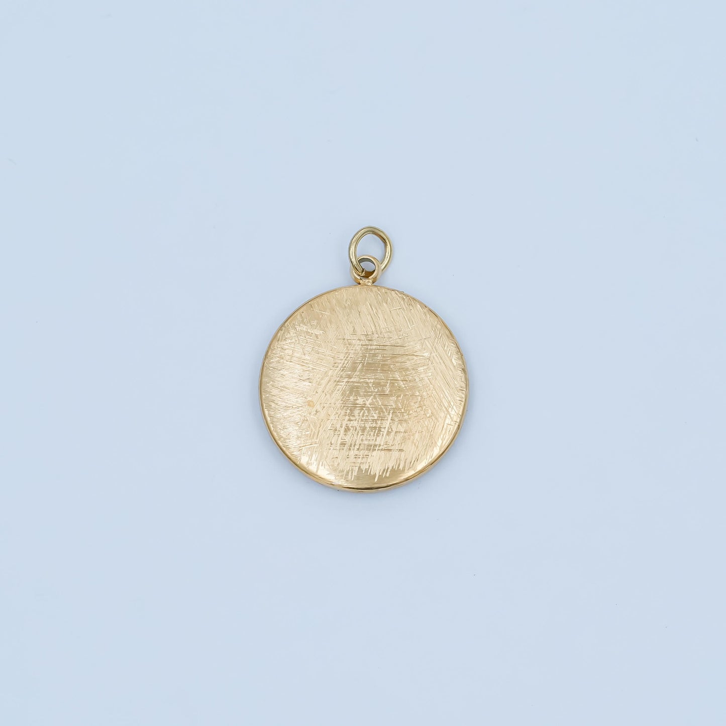 Stainless Steel Coin Line-Textured Geometric Charm for Necklace Earring Component | P-782