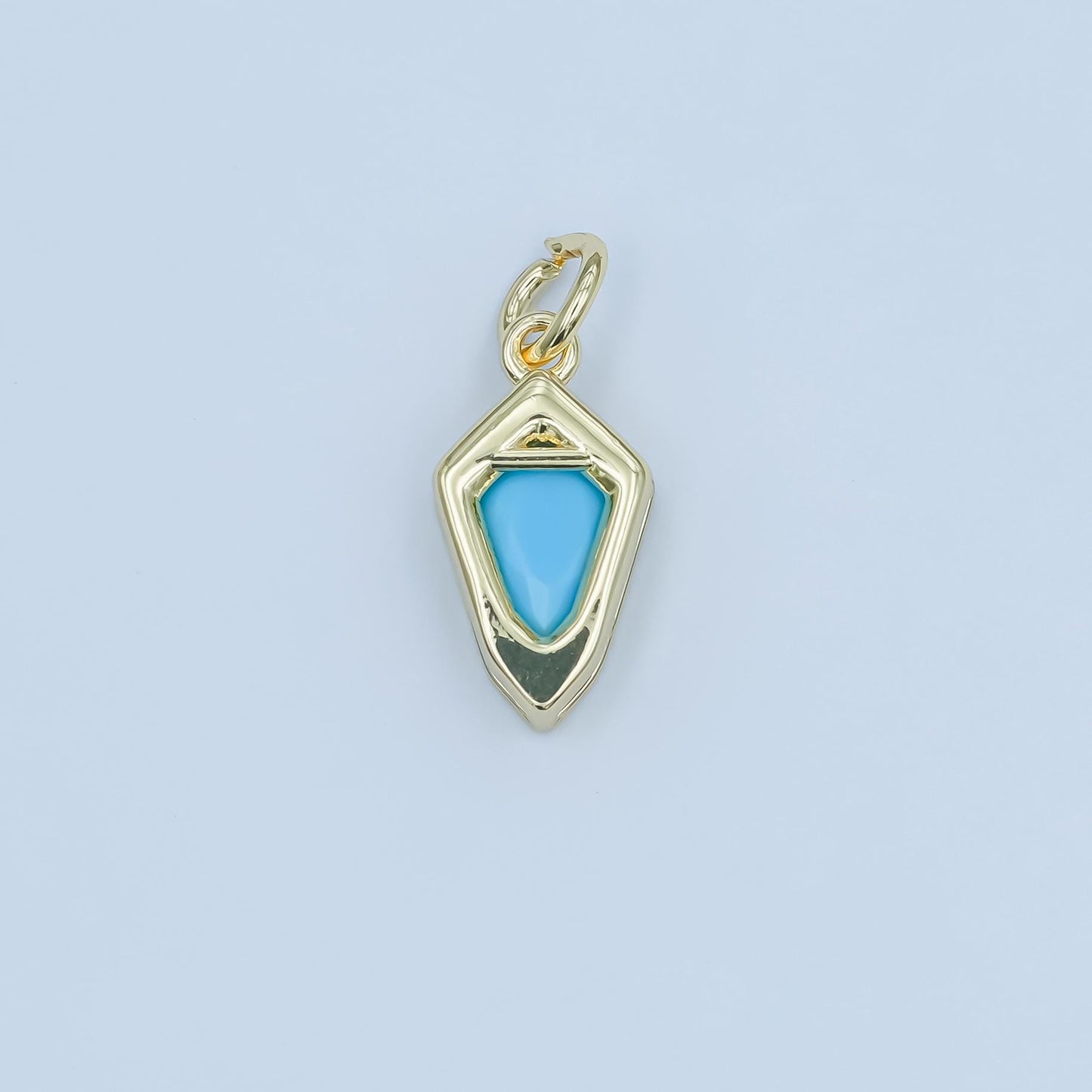 Dainty Birthstone Arrow Tip charm gold Spike Jewelry making with Colorful CZ Stone Jewelry component 14.3 x 7.5 mm | N-110