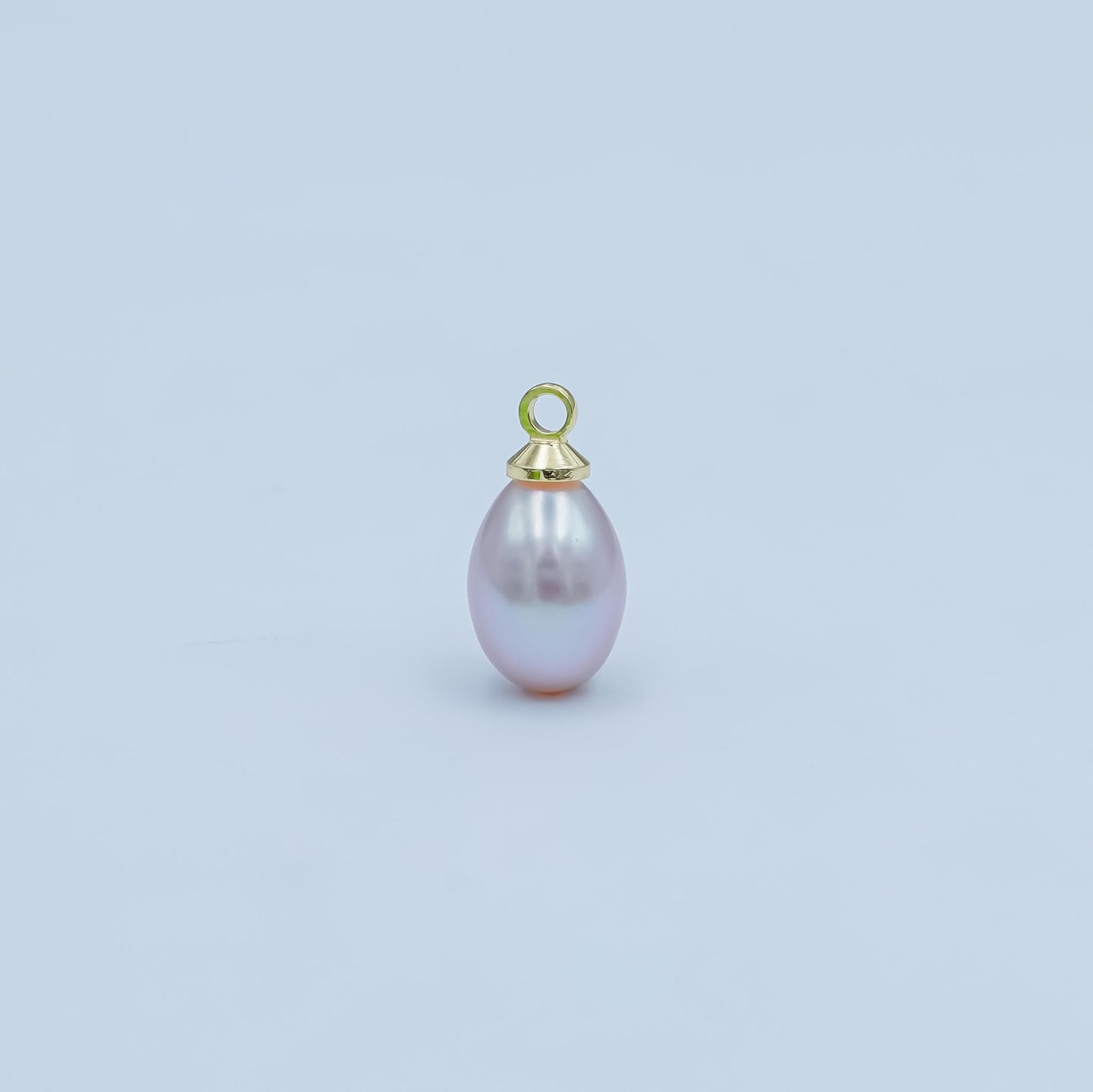 Beautiful mauve Lavender purple tear drop pear pearl charm teardrop genuine freshwater mermaid pearls pendant P1770