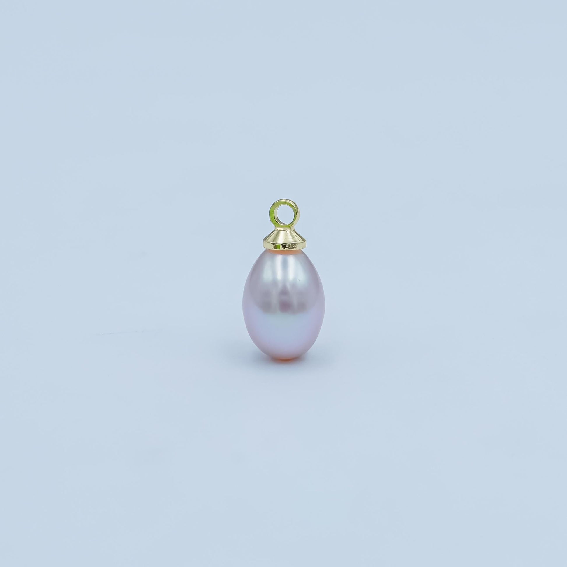 Beautiful mauve Lavender purple tear drop pear pearl charm teardrop genuine freshwater mermaid pearls pendant P1770