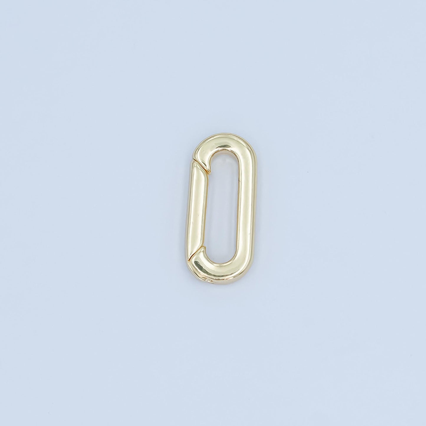 24K Gold Filled Simple Oval Pull Gate Clasp, Minimalistic Clasp for Charm Holder | Z-1096