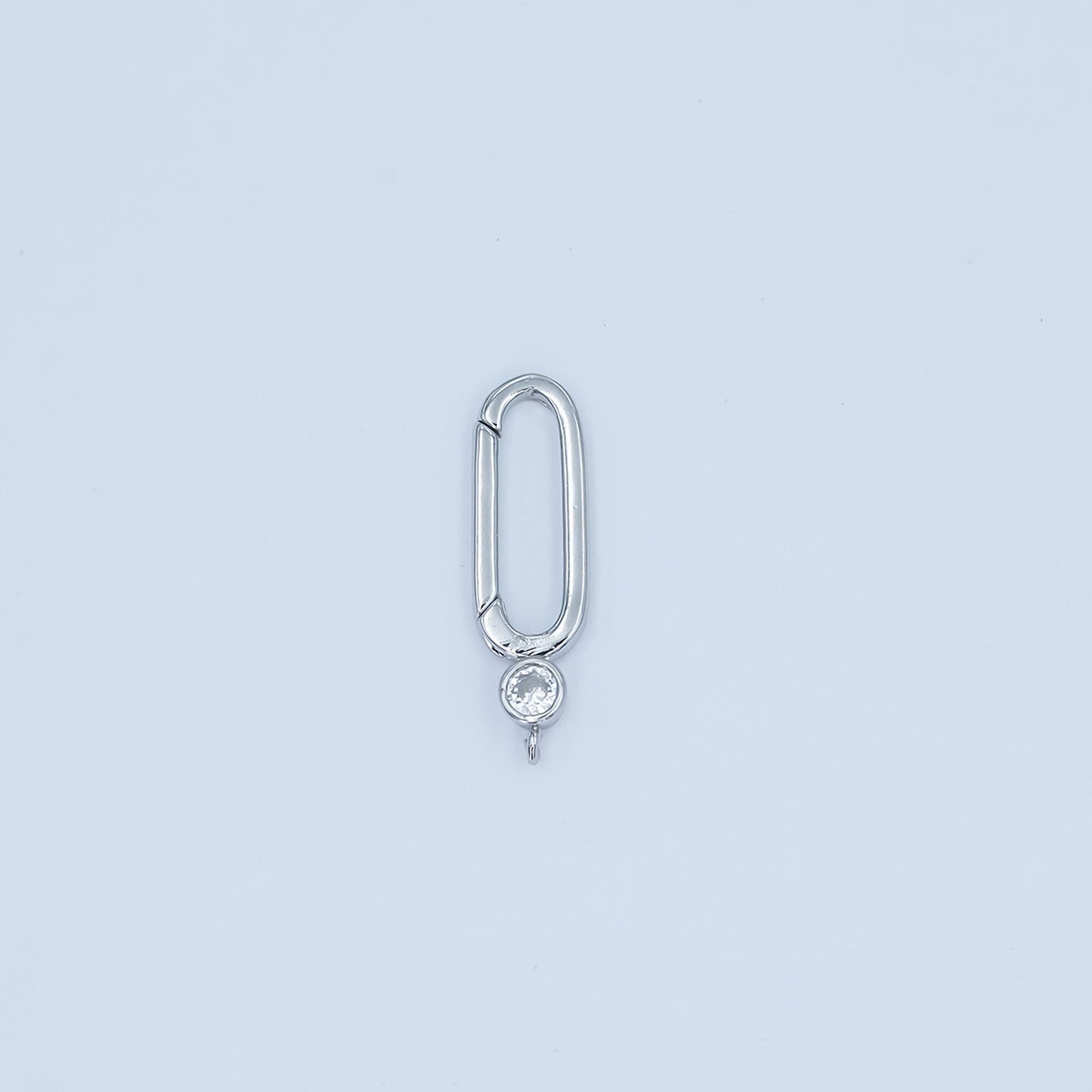 24k gold filled 21mm push oblong oval spring gate minimalist findings supply with Closed Link for Bail Enhancer Charm Holder | Z-1097