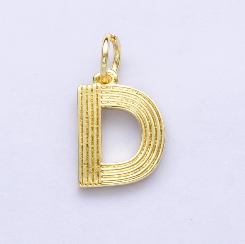 24K Gold Filled The Grove Disco Alphabet Charm Initial Name Personalized Jewelry | A185