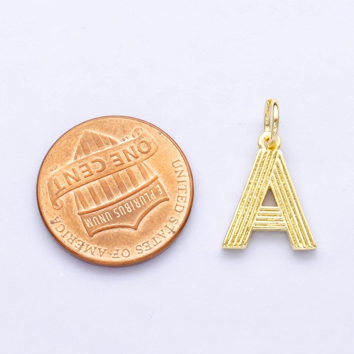 24K Gold Filled The Grove Disco Alphabet Charm Initial Name Personalized Jewelry | A185
