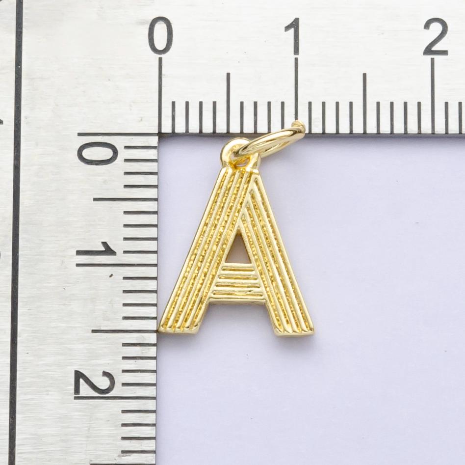 24K Gold Filled The Grove Disco Alphabet Charm Initial Name Personalized Jewelry | A185