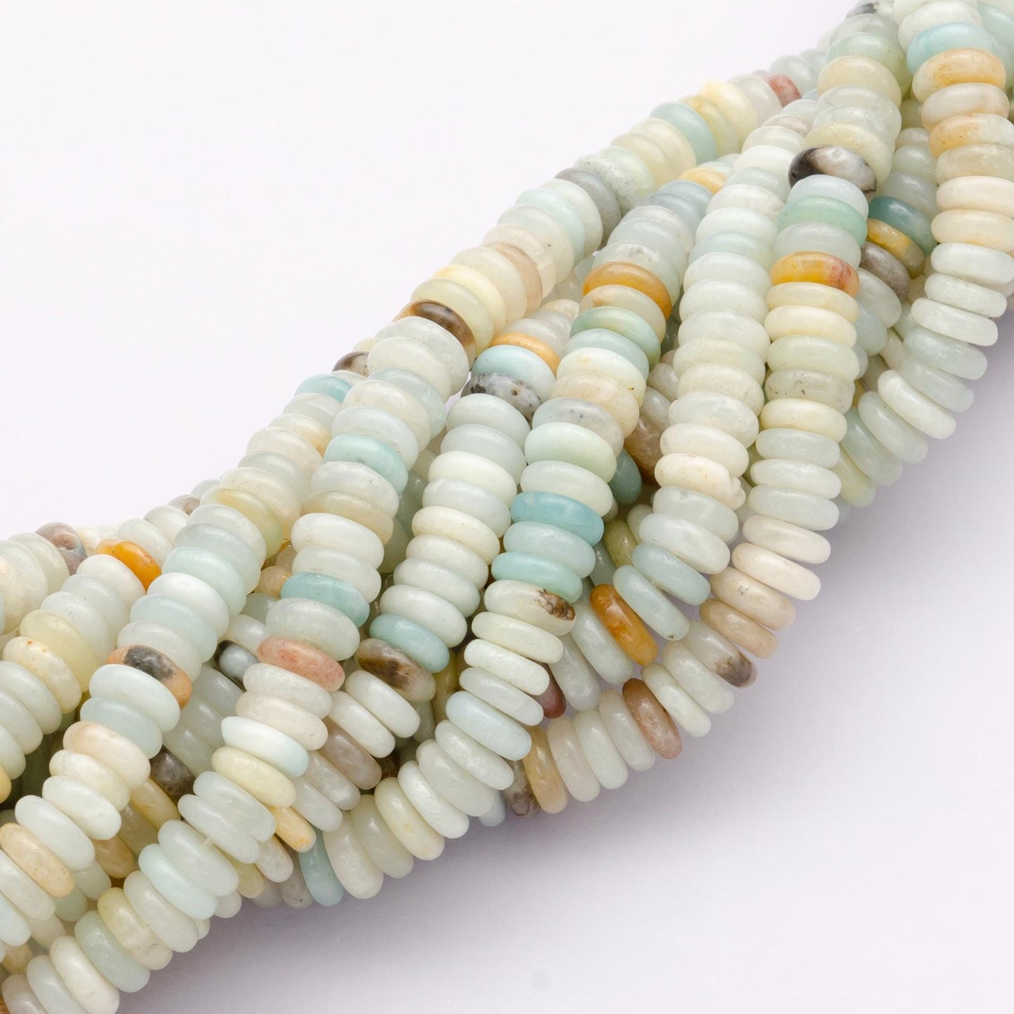 Natural Multicolor Beryl smooth rondelles beads colorful Stone beads 6x2mm 15 inch strand WA-3122