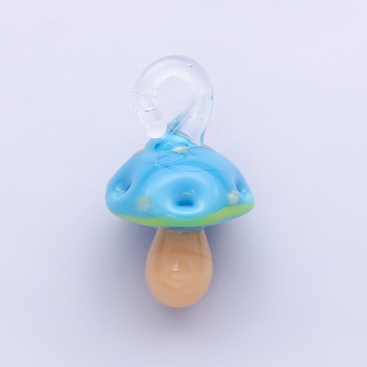 Colorful Glass mushroom charm small unique magic mushroom pendant jewelry gift idea for bracelet necklace earring component diy jewelry N123