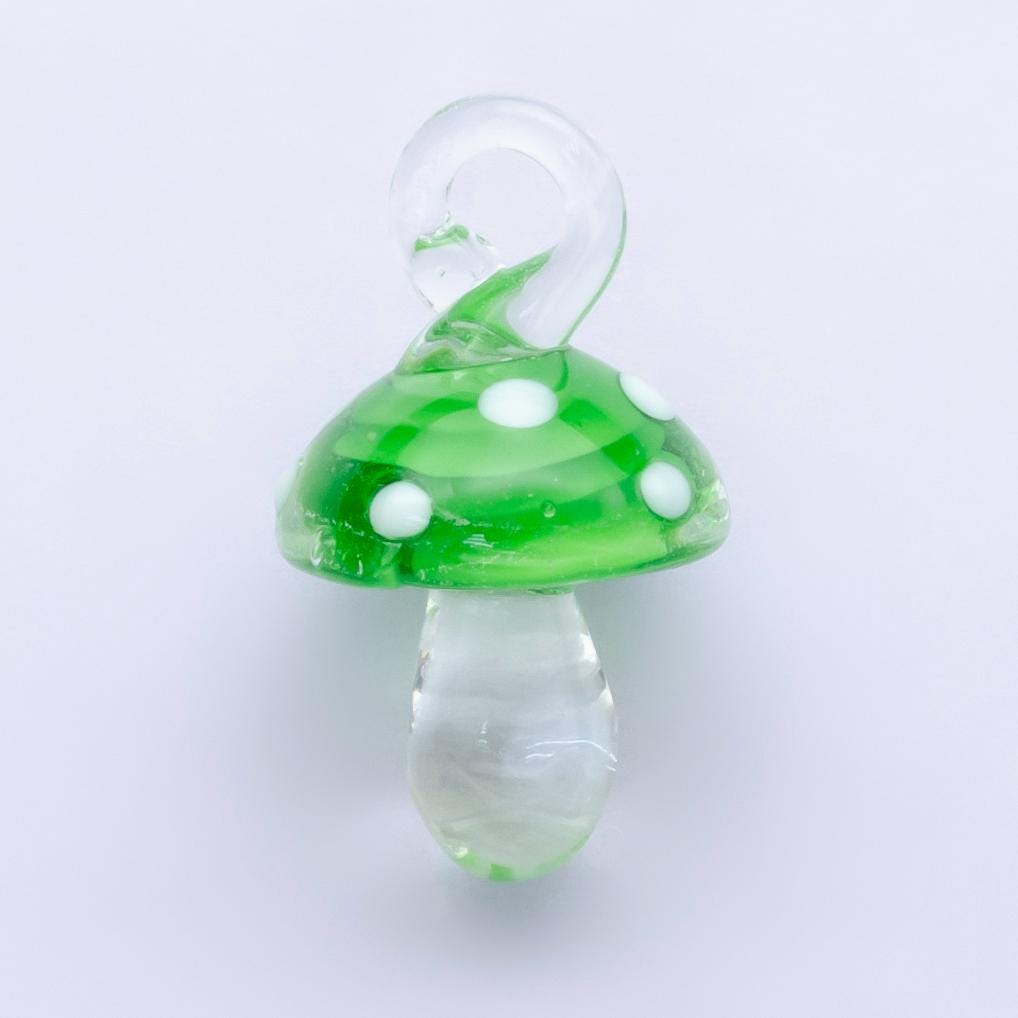 Colorful Glass mushroom charm small unique magic mushroom pendant jewelry gift idea for bracelet necklace earring component diy jewelry N123