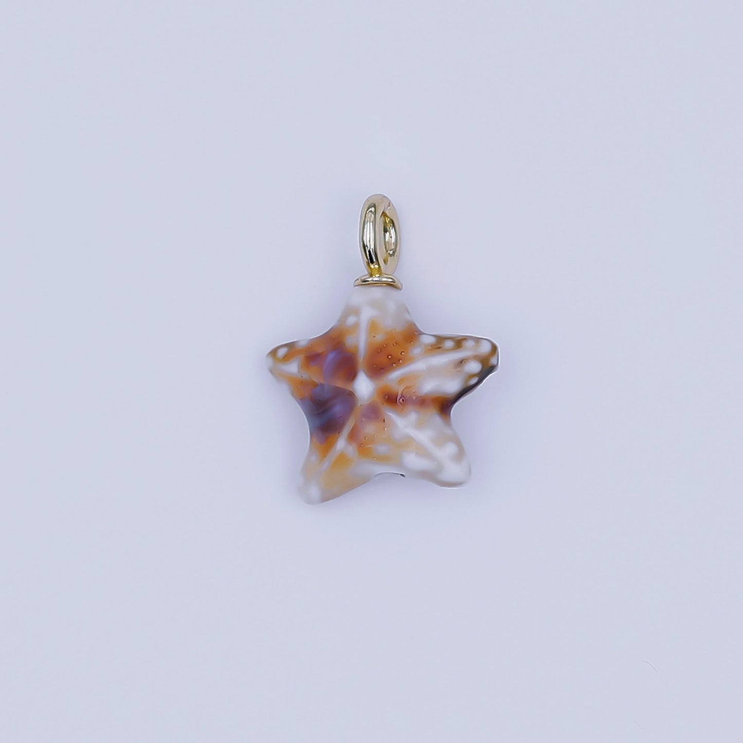 Dainty ceramic charm handmade Star Fish Shell porcelain Beach charm for necklace bracelet jewelry making supply N-099