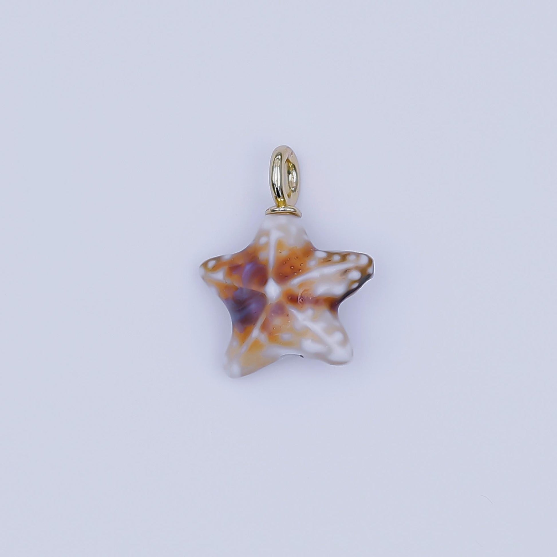 Dainty ceramic charm handmade Star Fish Shell porcelain Beach charm for necklace bracelet jewelry making supply N-099