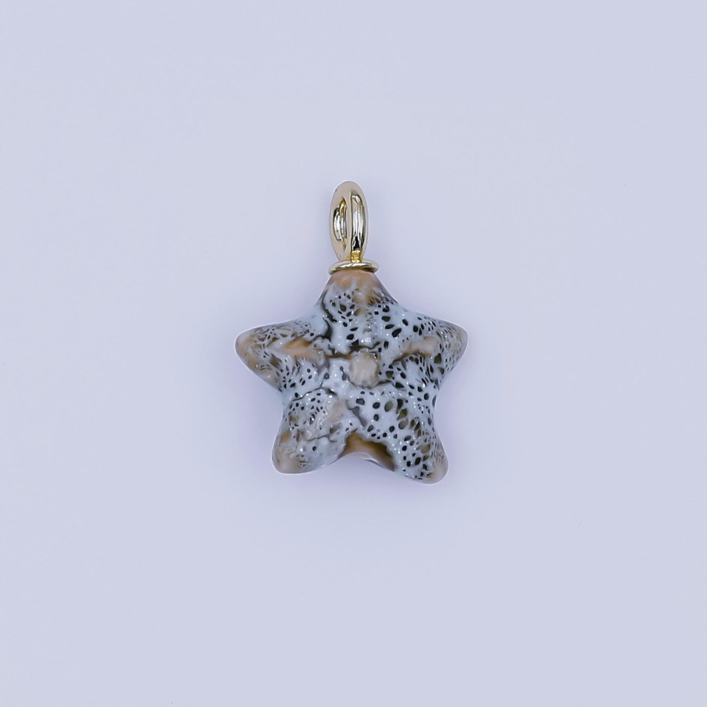 Dainty ceramic charm handmade Star Fish Shell porcelain Beach charm for necklace bracelet jewelry making supply N-099