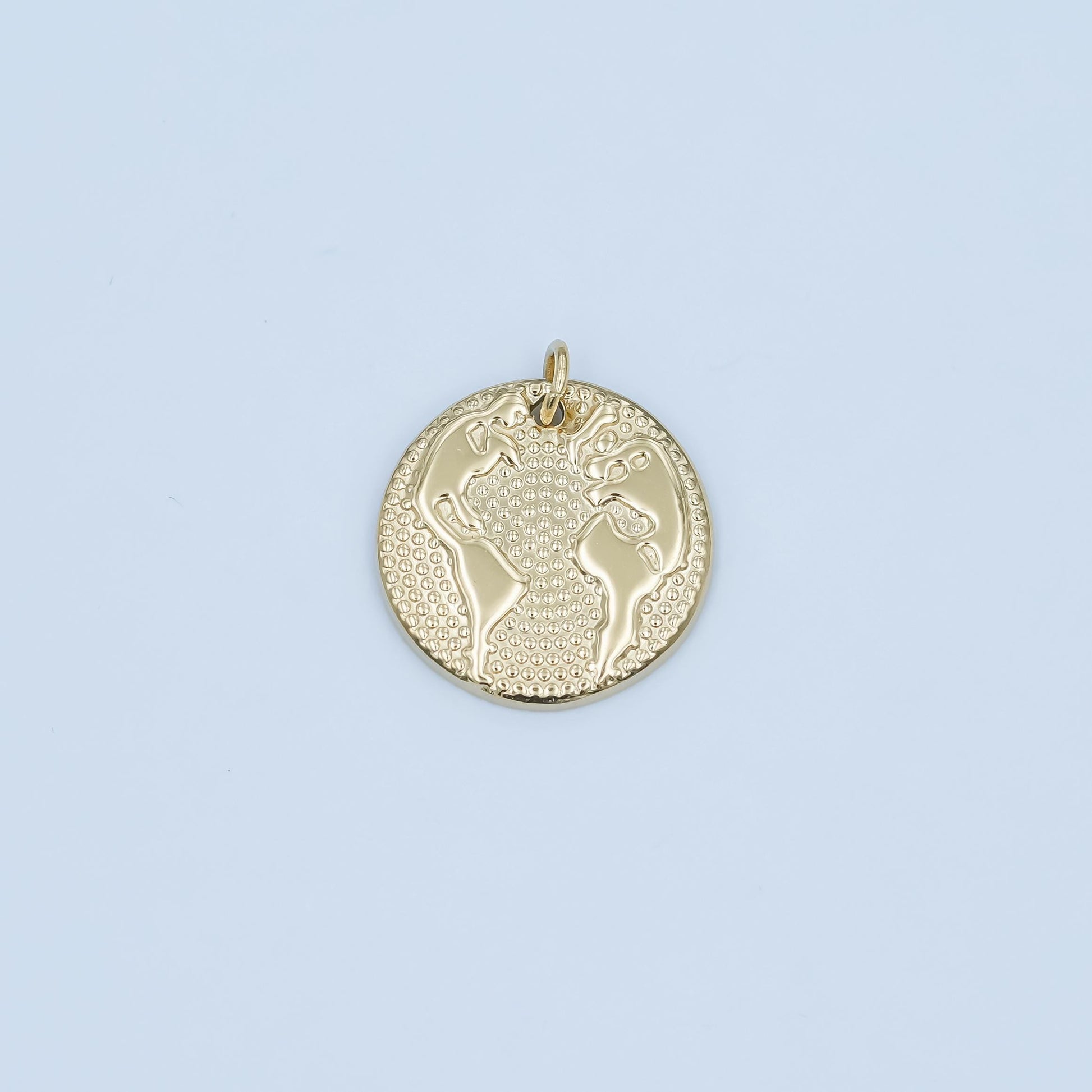 Dainty PVD Gold Stainless Steel Coin Earth charm planet of the universe pendant round map pendant world Travel Jewelry Inspired P618