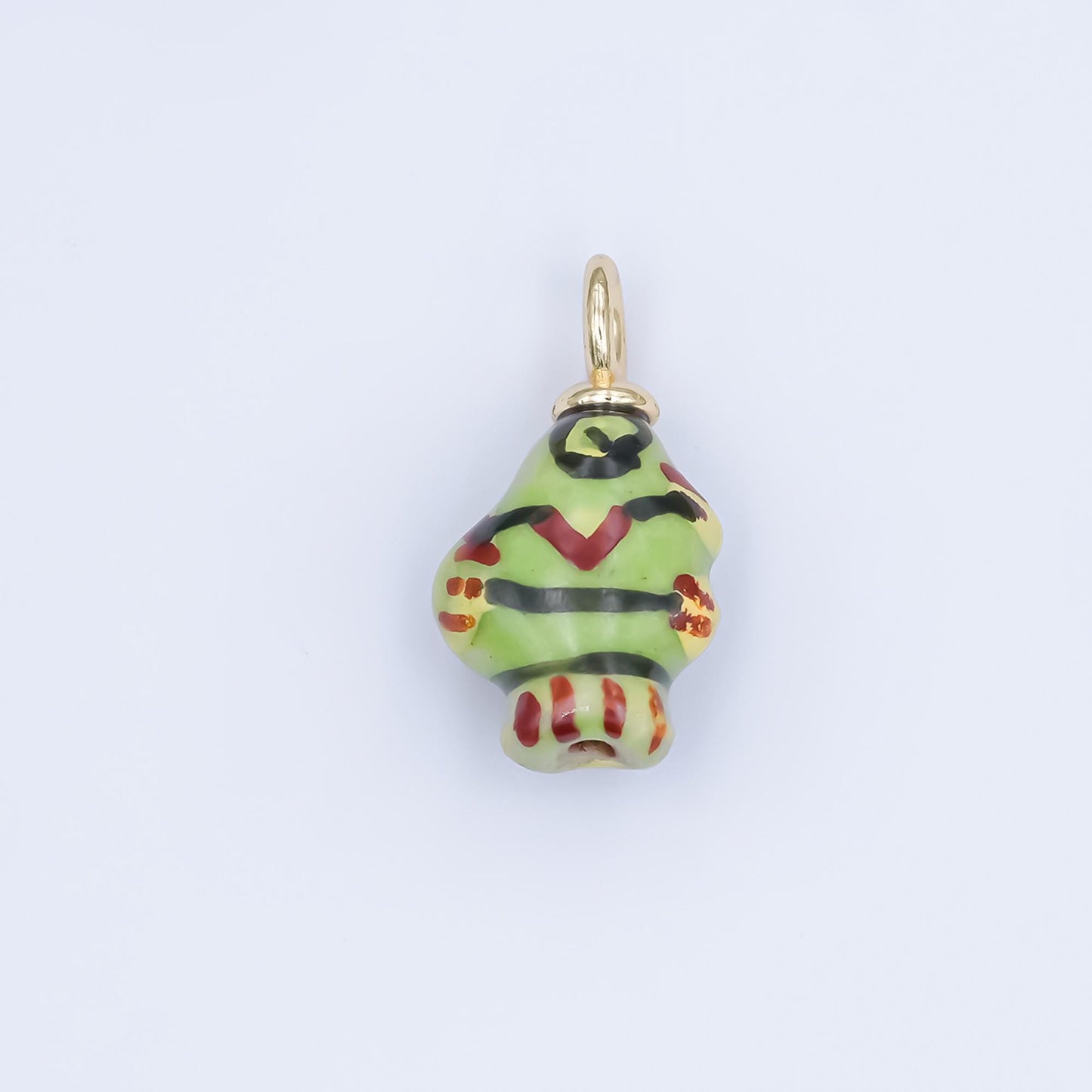 Dainty Colorful Ceramic Fish Charm Hand Painted Beads Adorable Multicolor Fish for Necklace Bracelet Component N-139