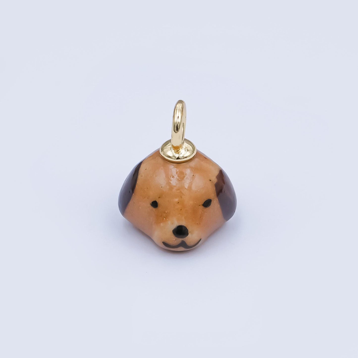 Dainty Dog ceramic charm handmade Puppy porcelain Pet Animal charm for necklace bracelet jewelry making supply N-141