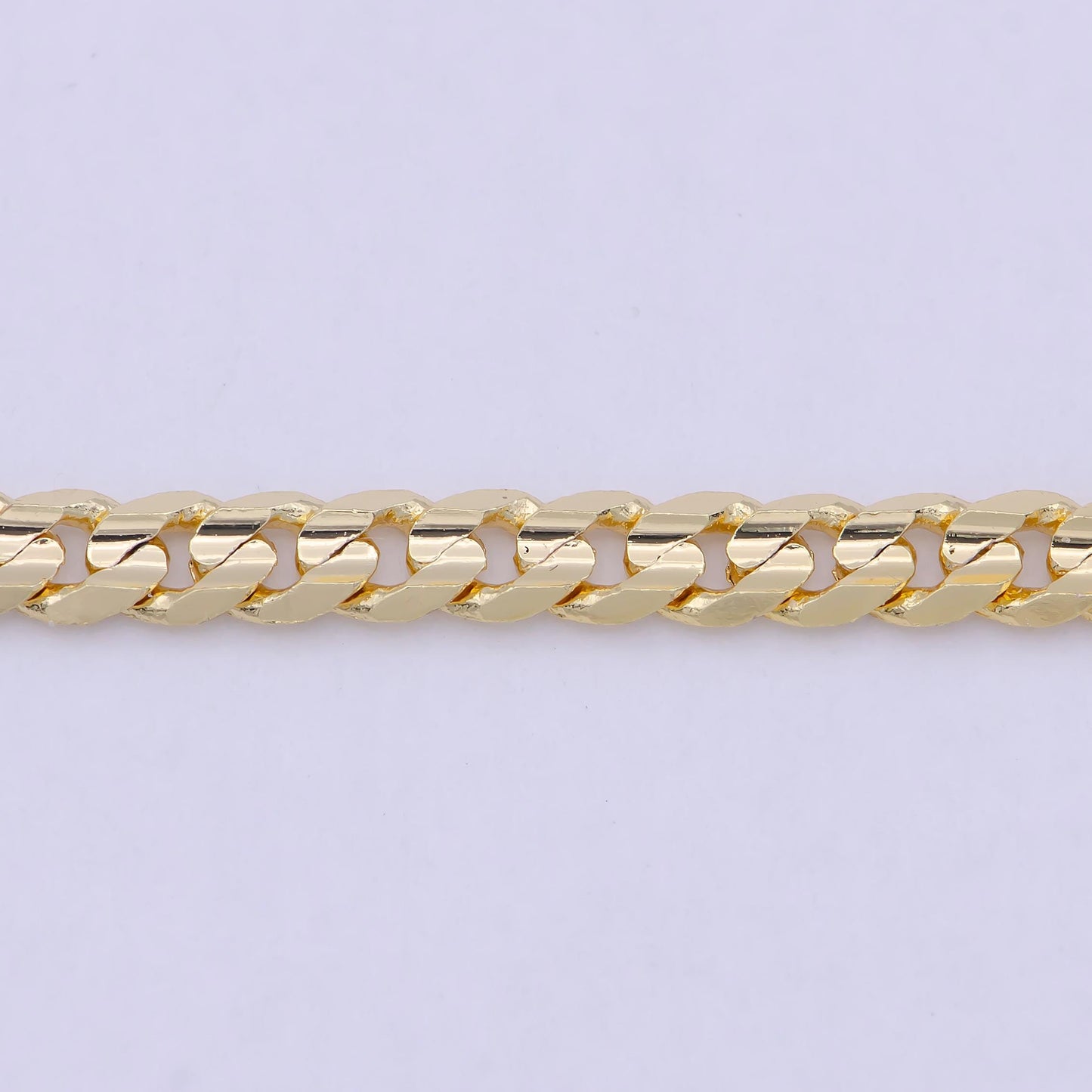 Gold Bracelet ready to use gold cuban curb chain Layering bold Bracelet WA-847