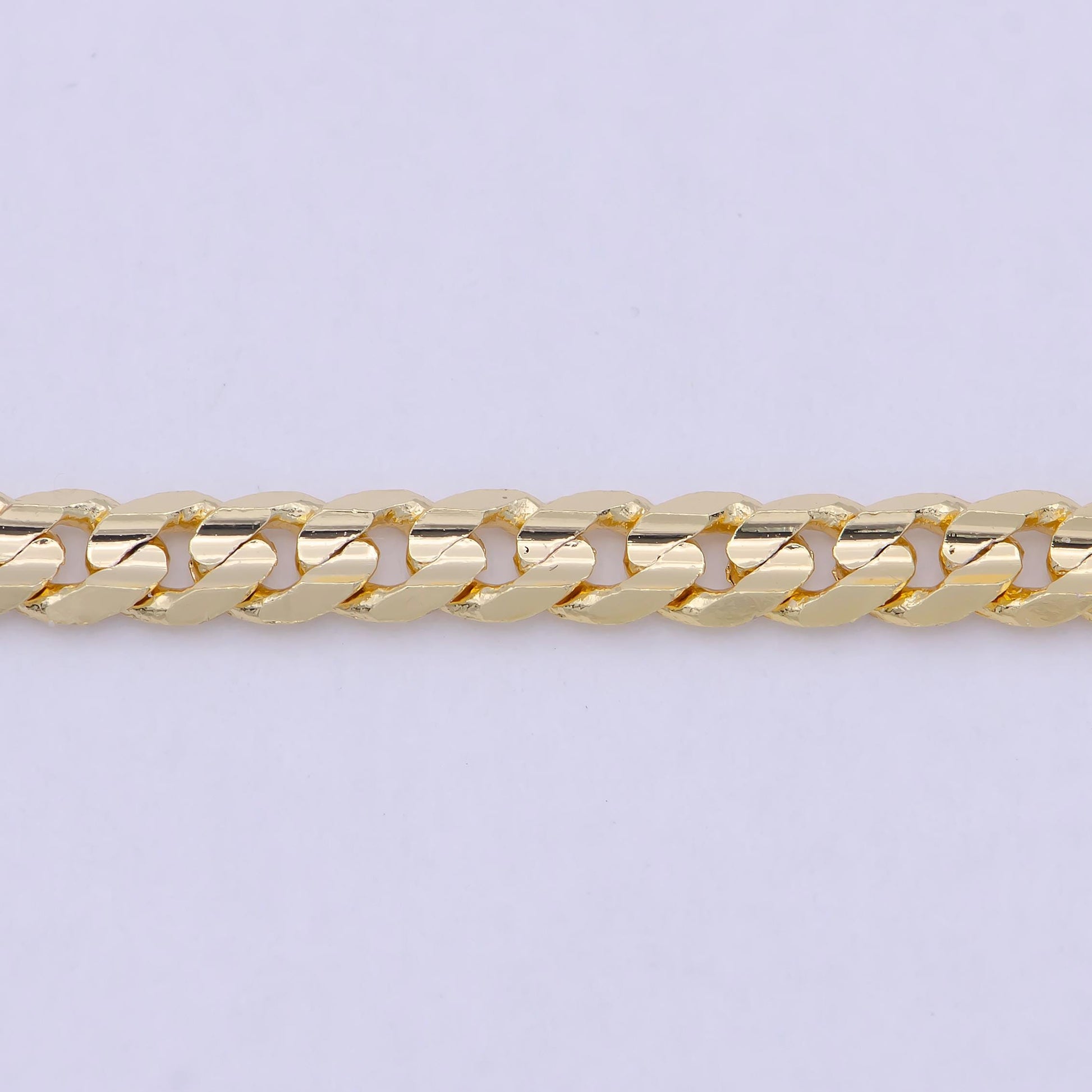 Gold Bracelet ready to use gold cuban curb chain Layering bold Bracelet WA-847
