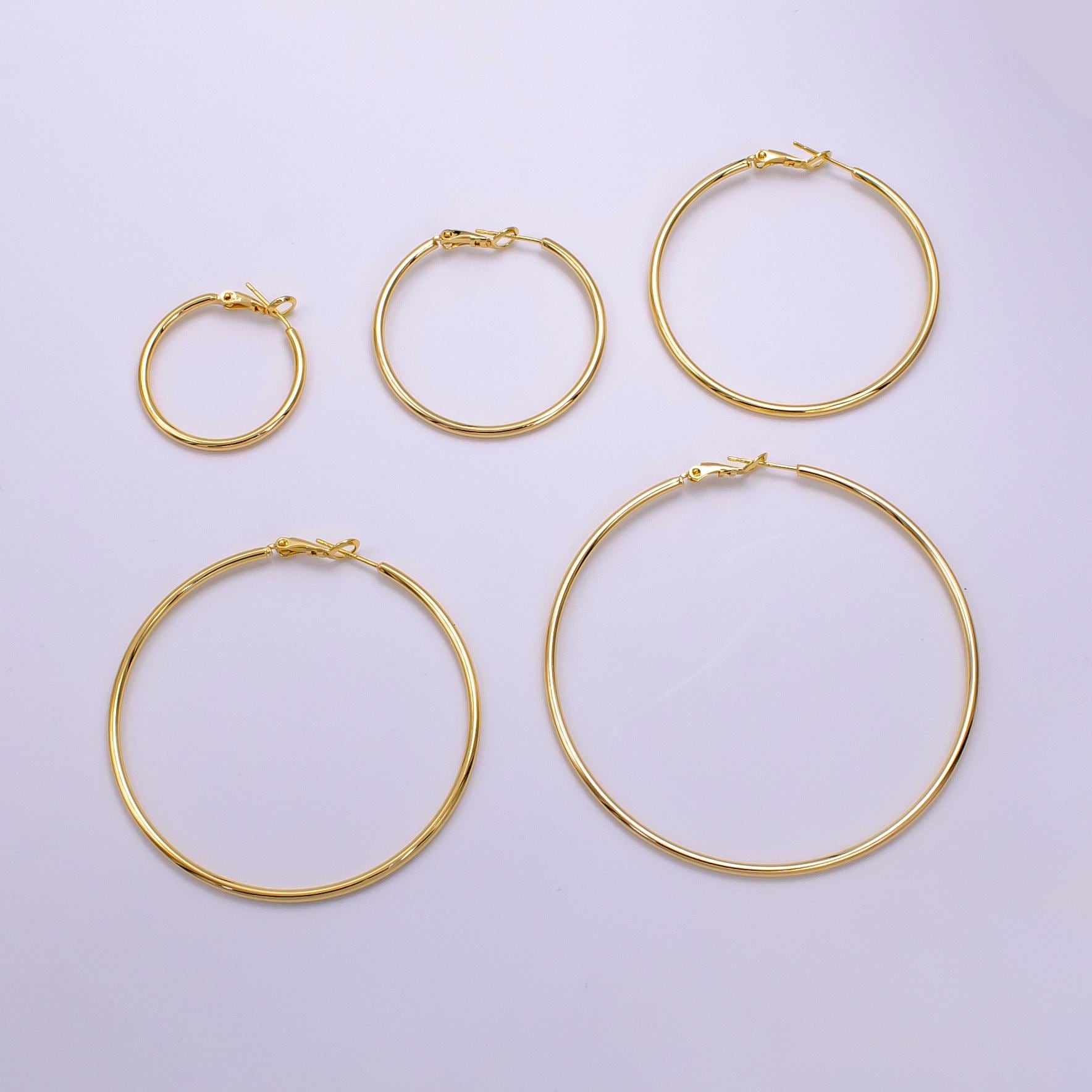Dainty hoop earrings, Simple round earring Minimalist hoop earrings 14K Gold Filled Earring Supply AB1281