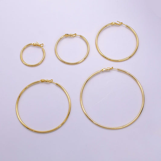 Dainty hoop earrings, Simple round earring Minimalist hoop earrings 14K Gold Filled Earring Supply AB1281