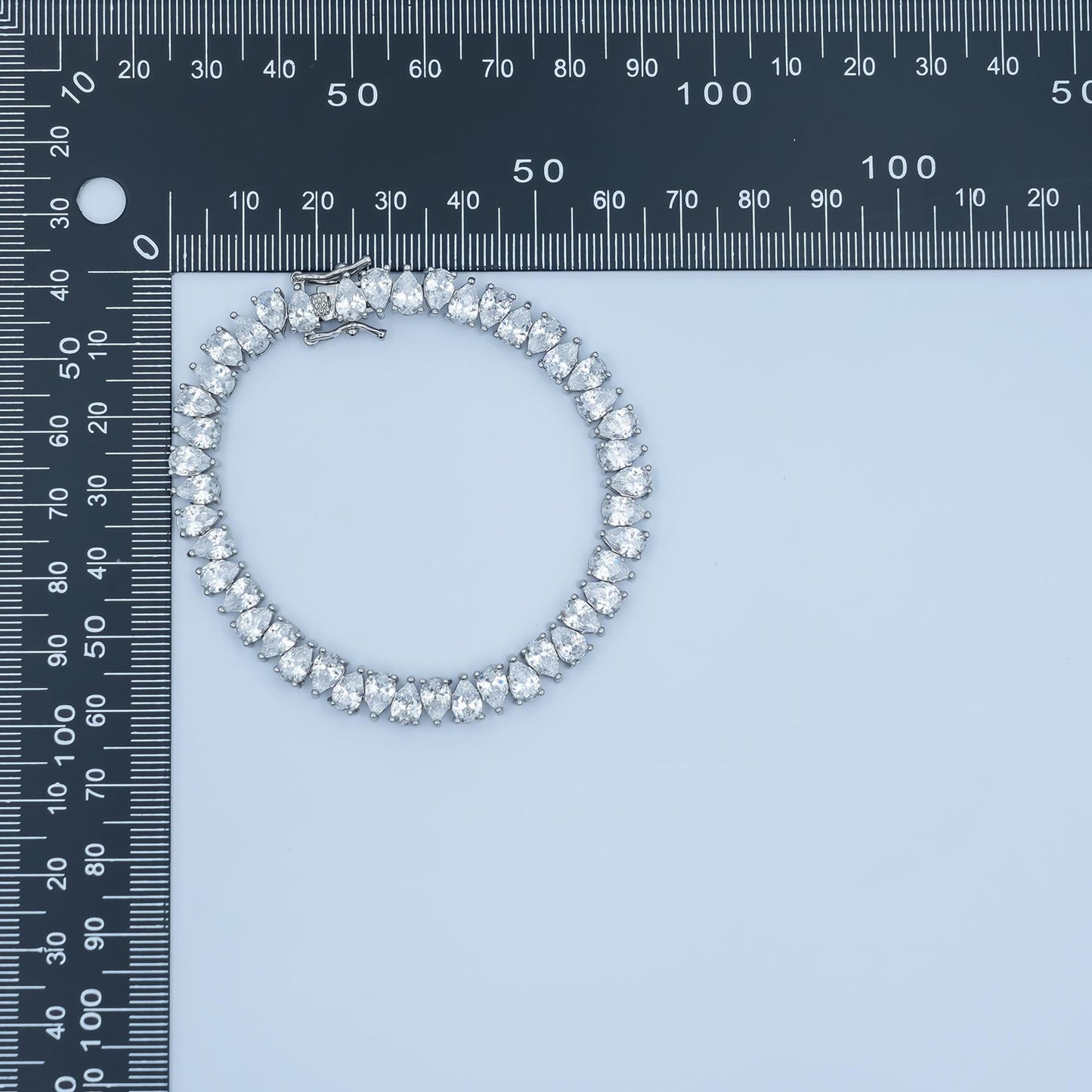 Chunky Tear Drop CZ Tennis Bracelet, Gold Silver Tennis Bracelet 7.5 inch WA-3140