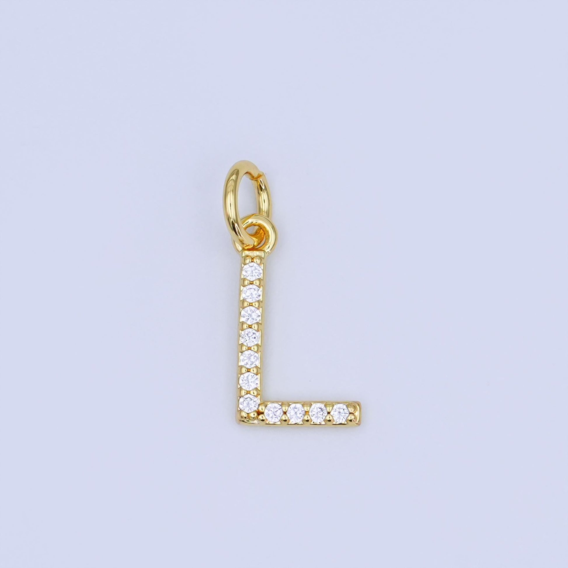 24k gold filled Love Charm Micro Pave CZ Word for bracelet necklace component add on charm | N-044