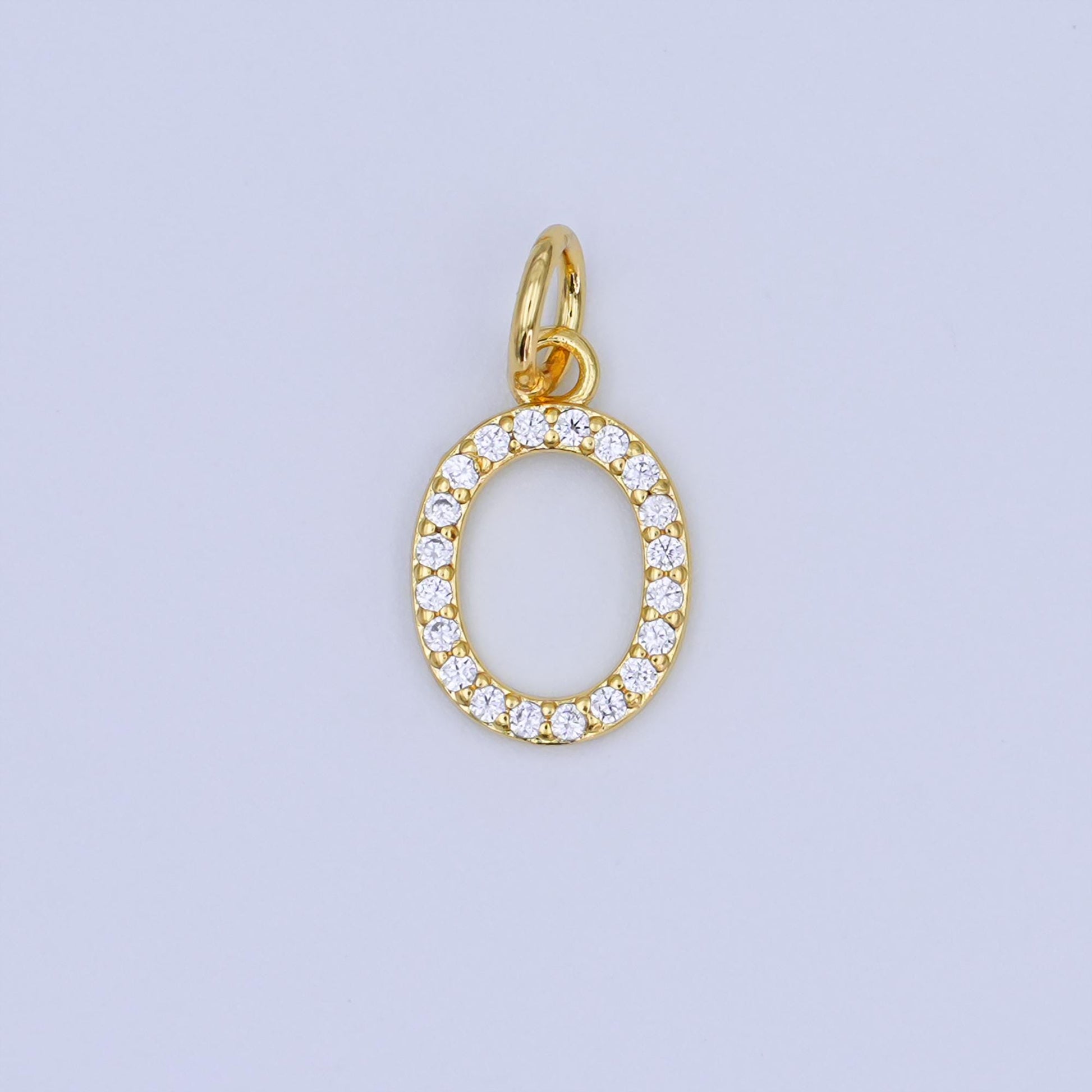24k gold filled MOM Charm Micro Pave CZ Word for bracelet necklace component add on charm | N-045