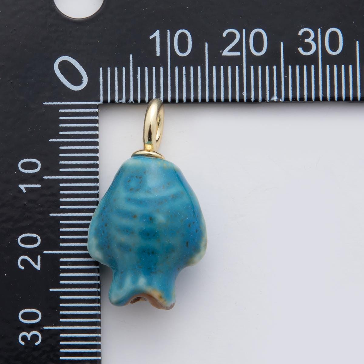 Dainty Fish ceramic charm handmade Pink Cute Fish Shell ceramic porcelain Beach charm for necklace bracelet jewelry making supply N-082