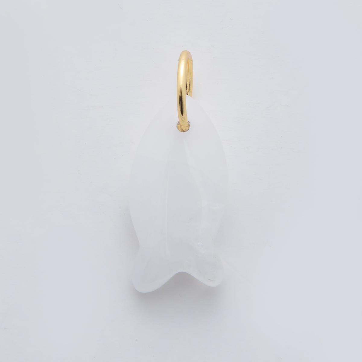 Natural Gemstone Fish Pendant Dainty Fish Stone Charm for Necklace Bracelet Jewelry Making Supply 18k Gold Filled Charm C317