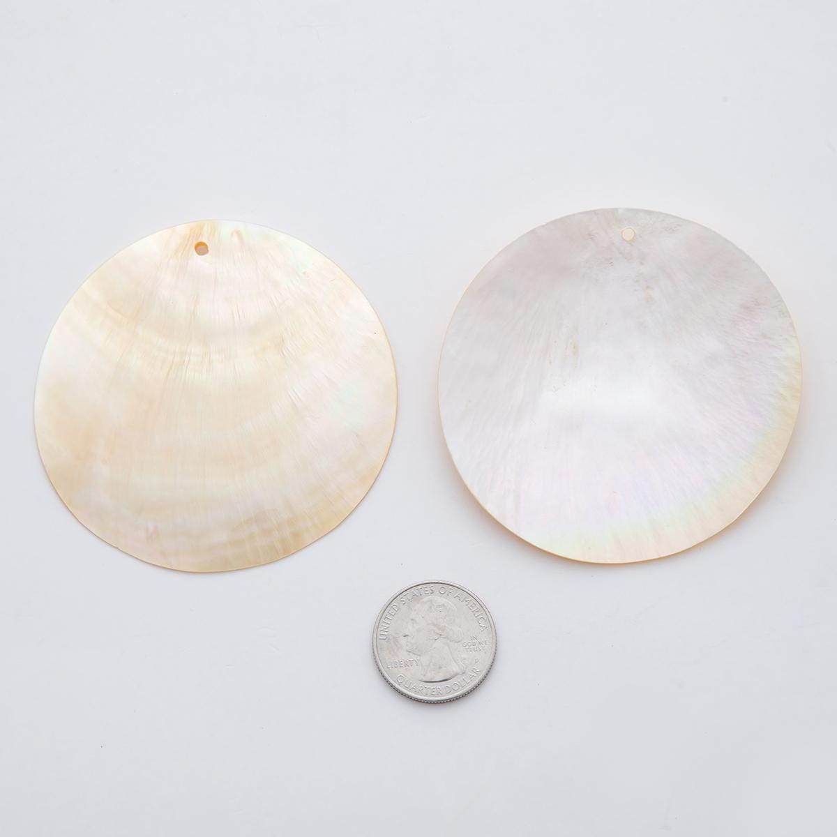 1x Natural Round White MOP mother of pearl shell Coin disc pendant for Mermaid Beach Under the Sea Jewelry Inspired One of a Kind Z-1164